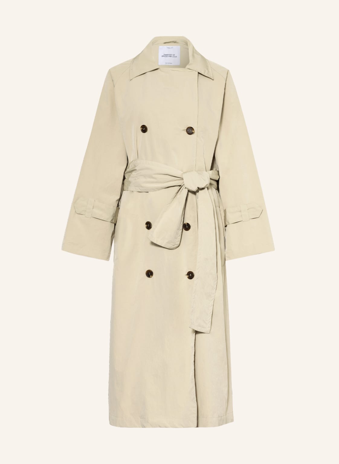 Image of Embassy Of Bricks And Logs Trenchcoat Kalvi beige