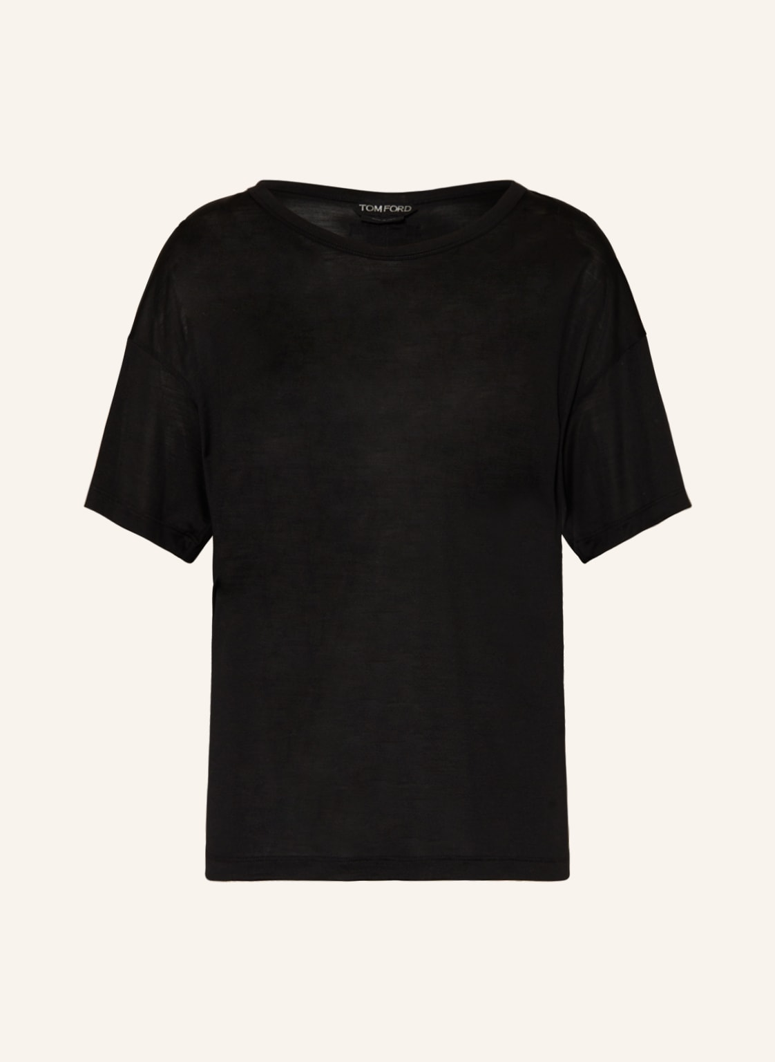 Image of Tom Ford T-Shirt Aus Seide schwarz