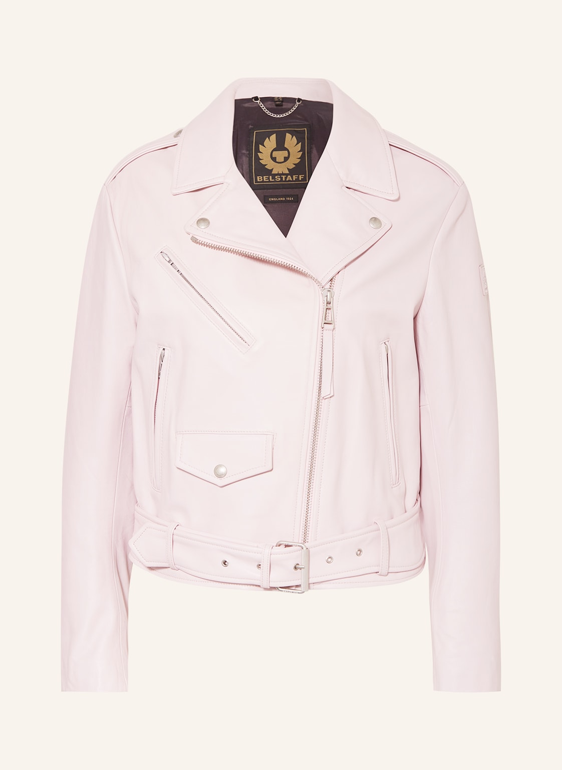 Image of Belstaff Lederjacke Renegade rosa