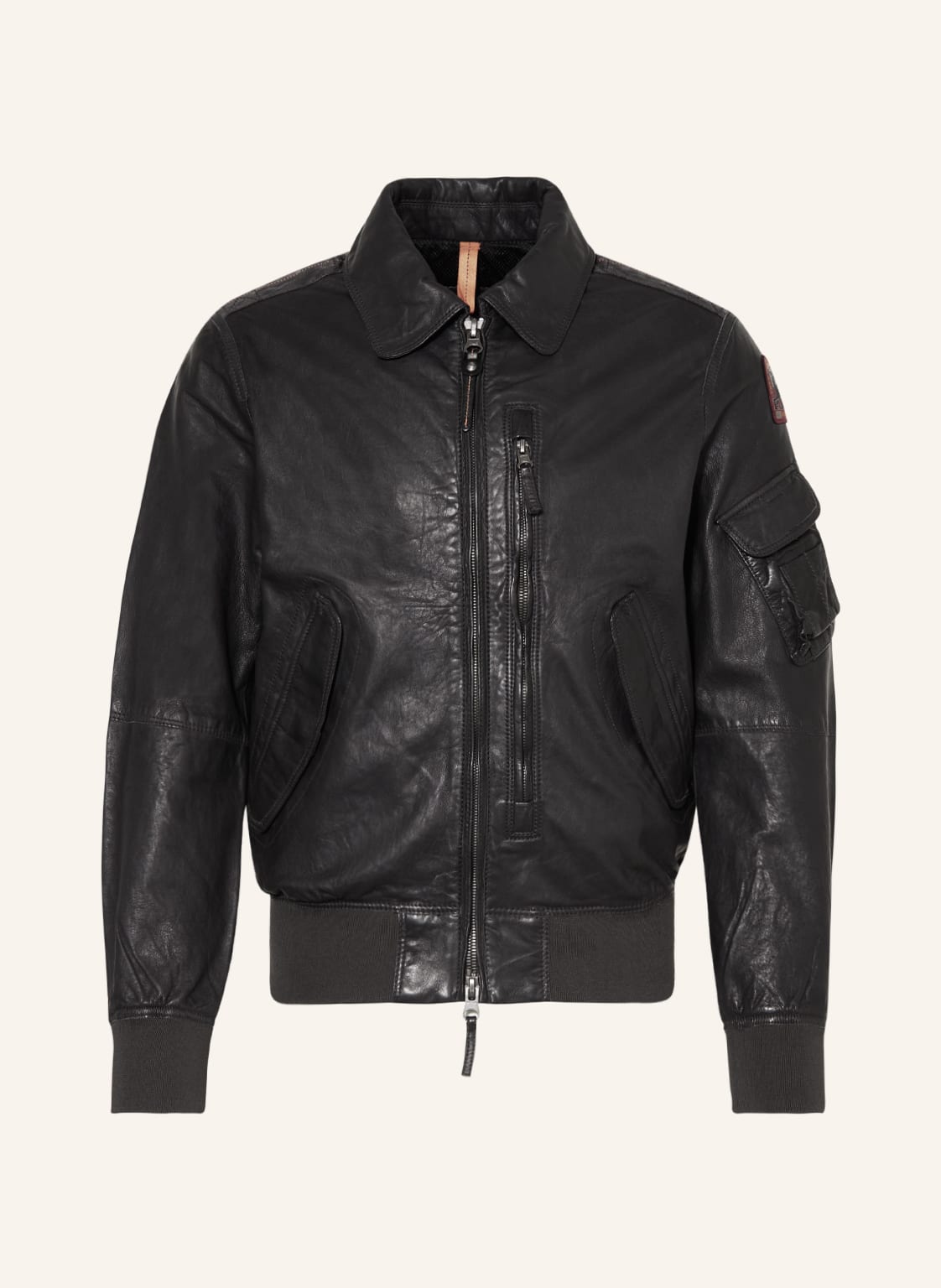 Image of Parajumpers Lederjacke Brigadier schwarz