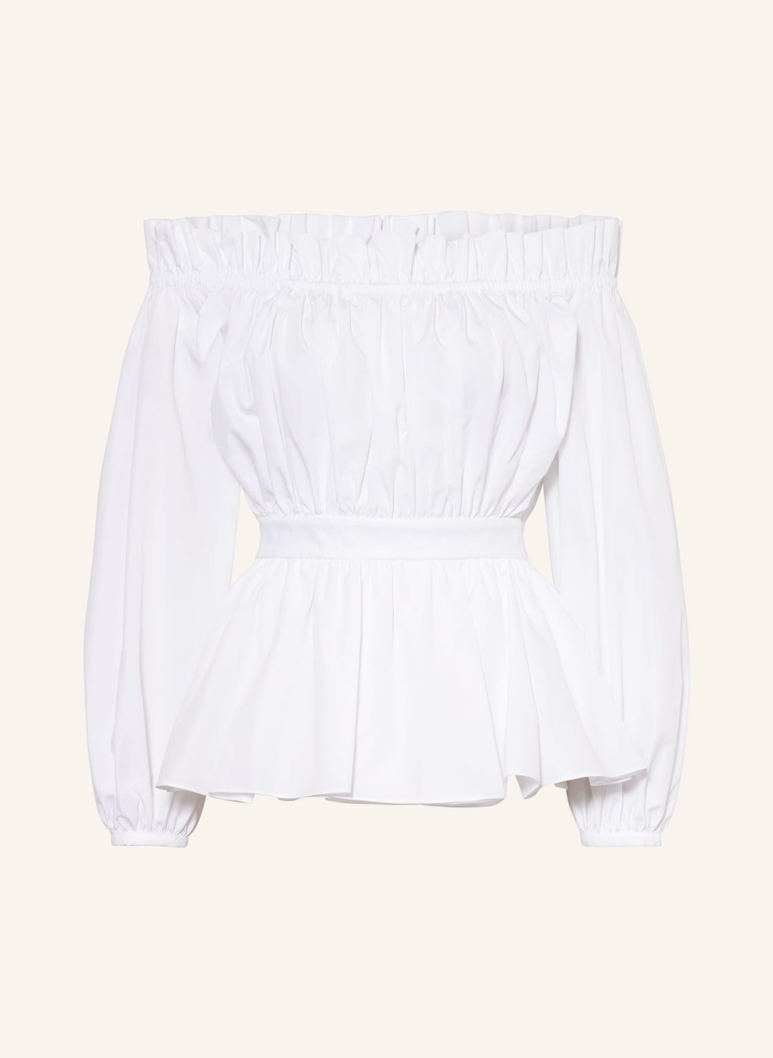 Image of Alexander Mcqueen Off-Shoulder-Bluse weiss