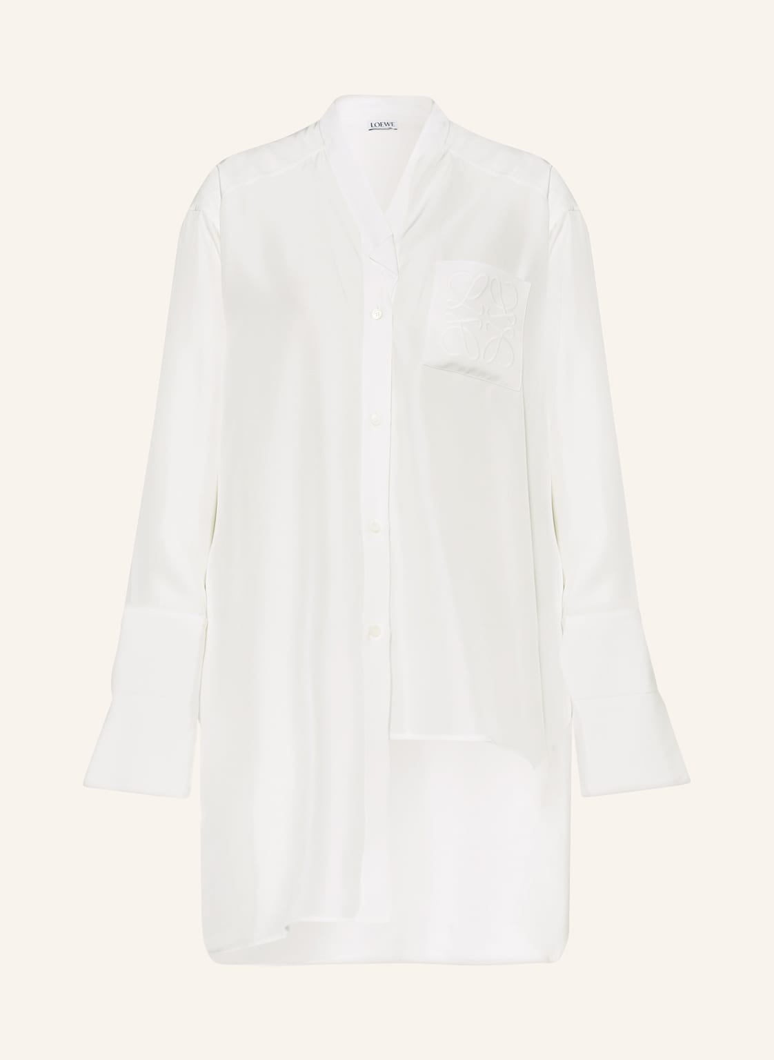 Image of Loewe Hemdbluse Aus Seide weiss