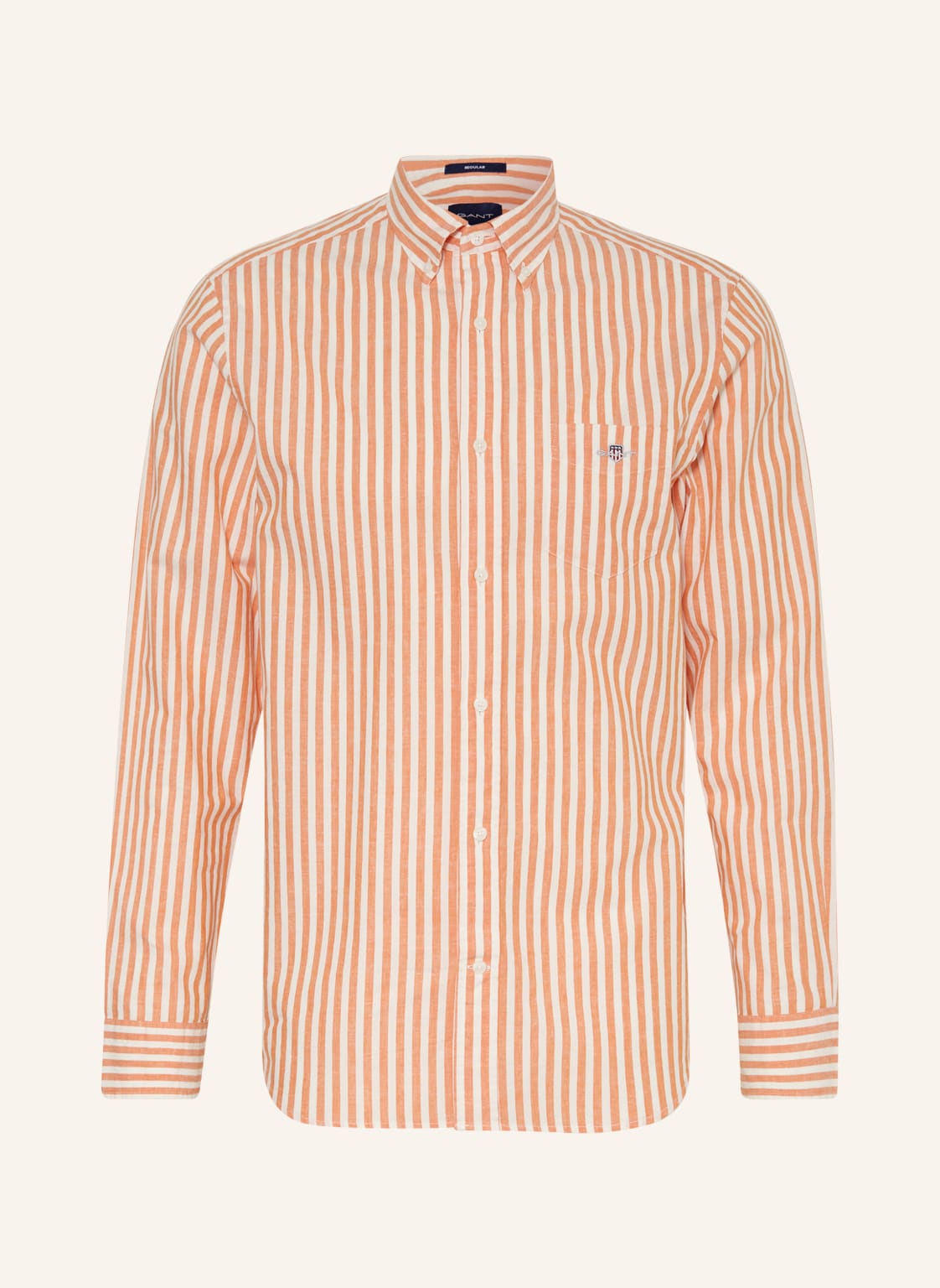 Image of Gant Hemd Comfort Fit Mit Leinen orange