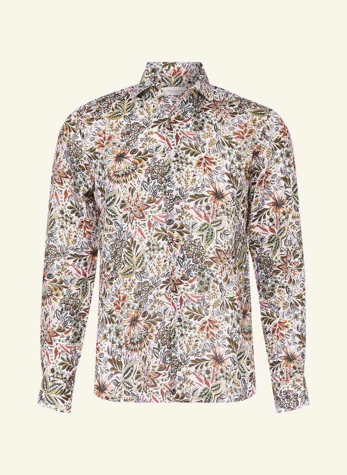 Image of Profuomo Leinenhemd Slim Fit gruen