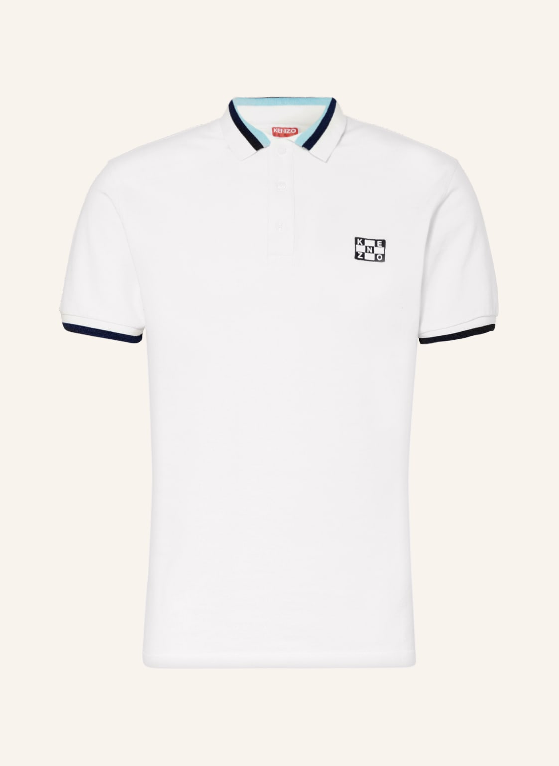 Image of Kenzo Piqué-Poloshirt weiss