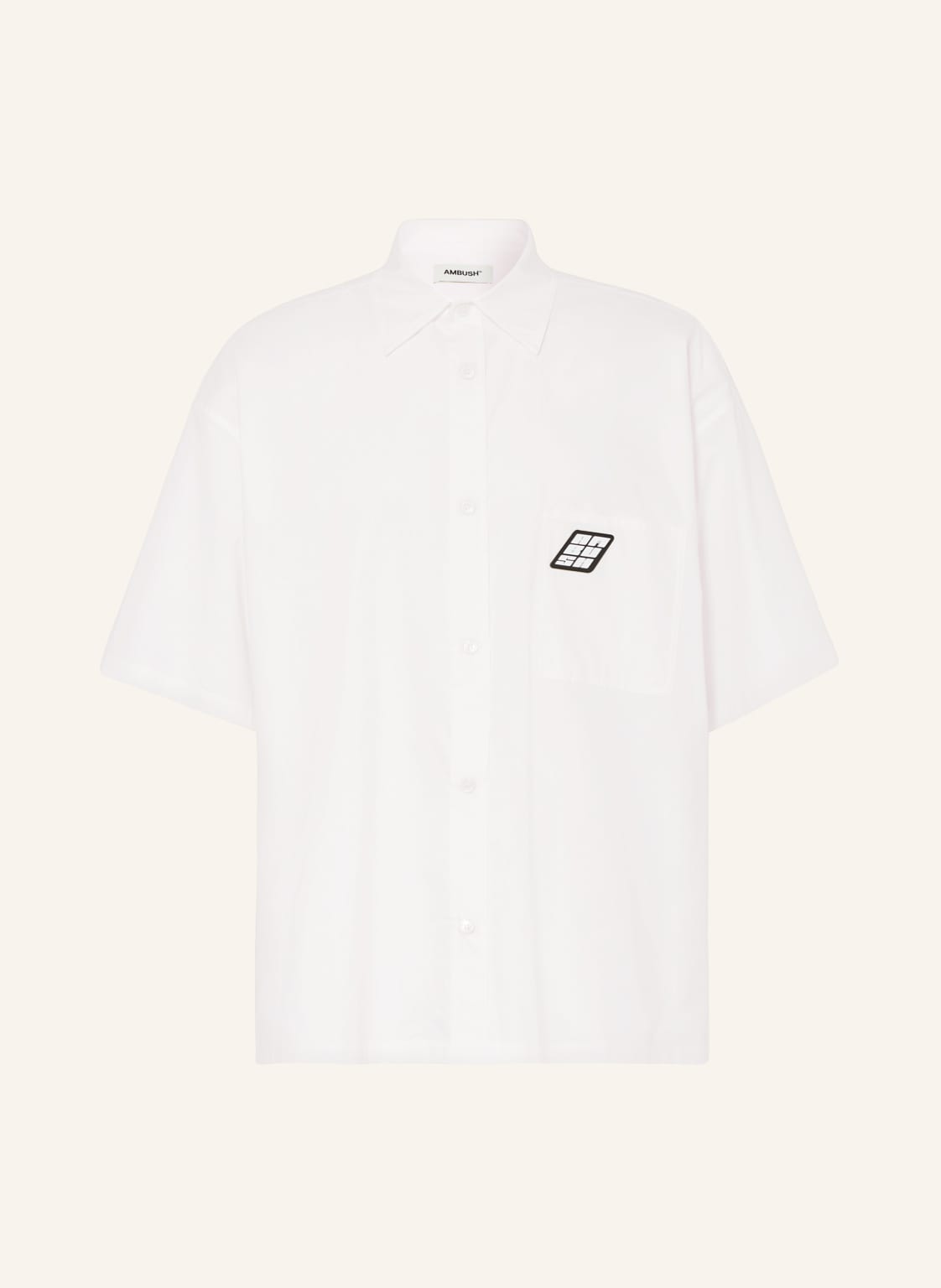 Image of Ambush Kurzarm-Hemd Comfort Fit weiss