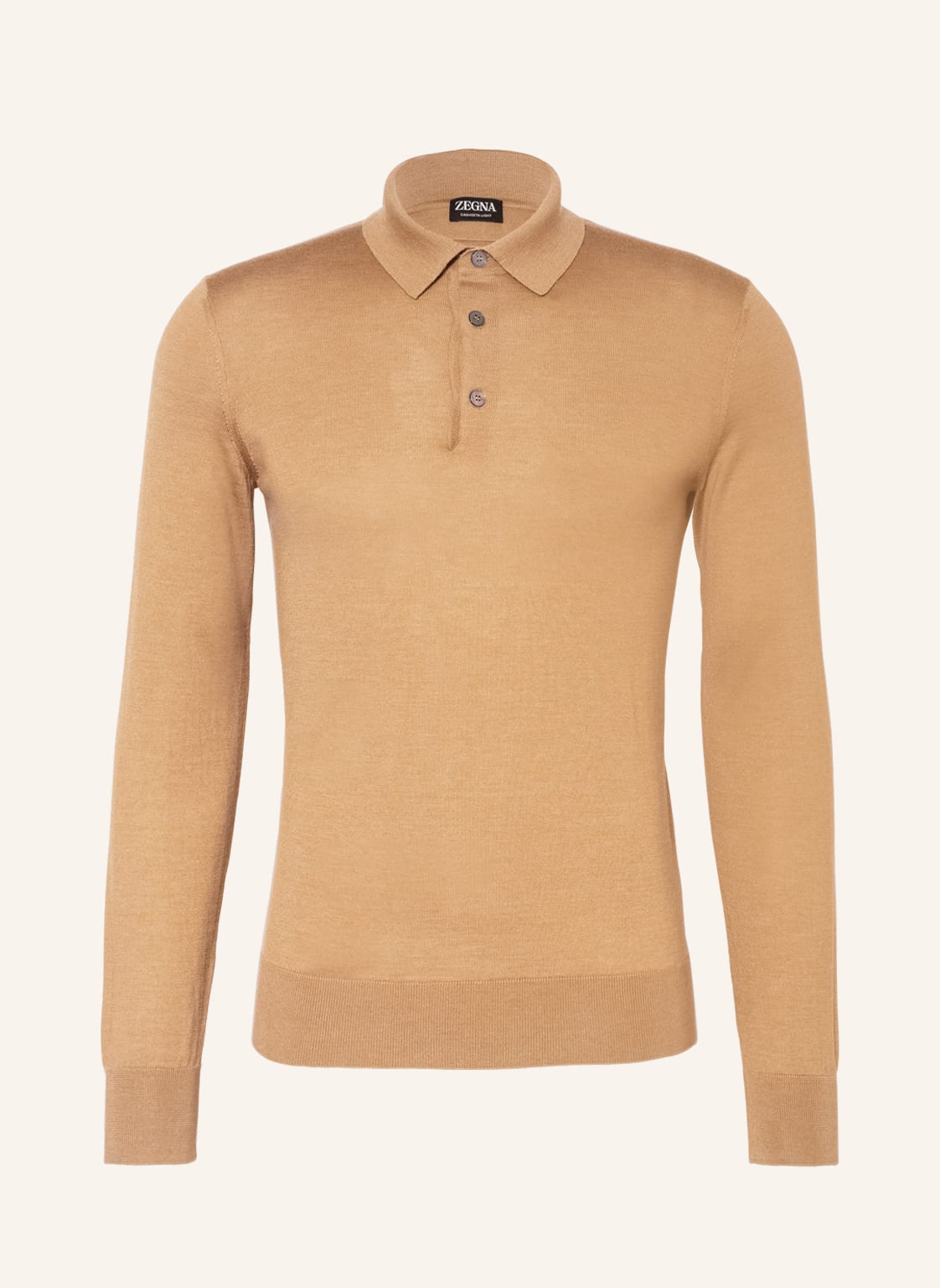 Image of Zegna Strick-Poloshirt Aus Cashmere braun