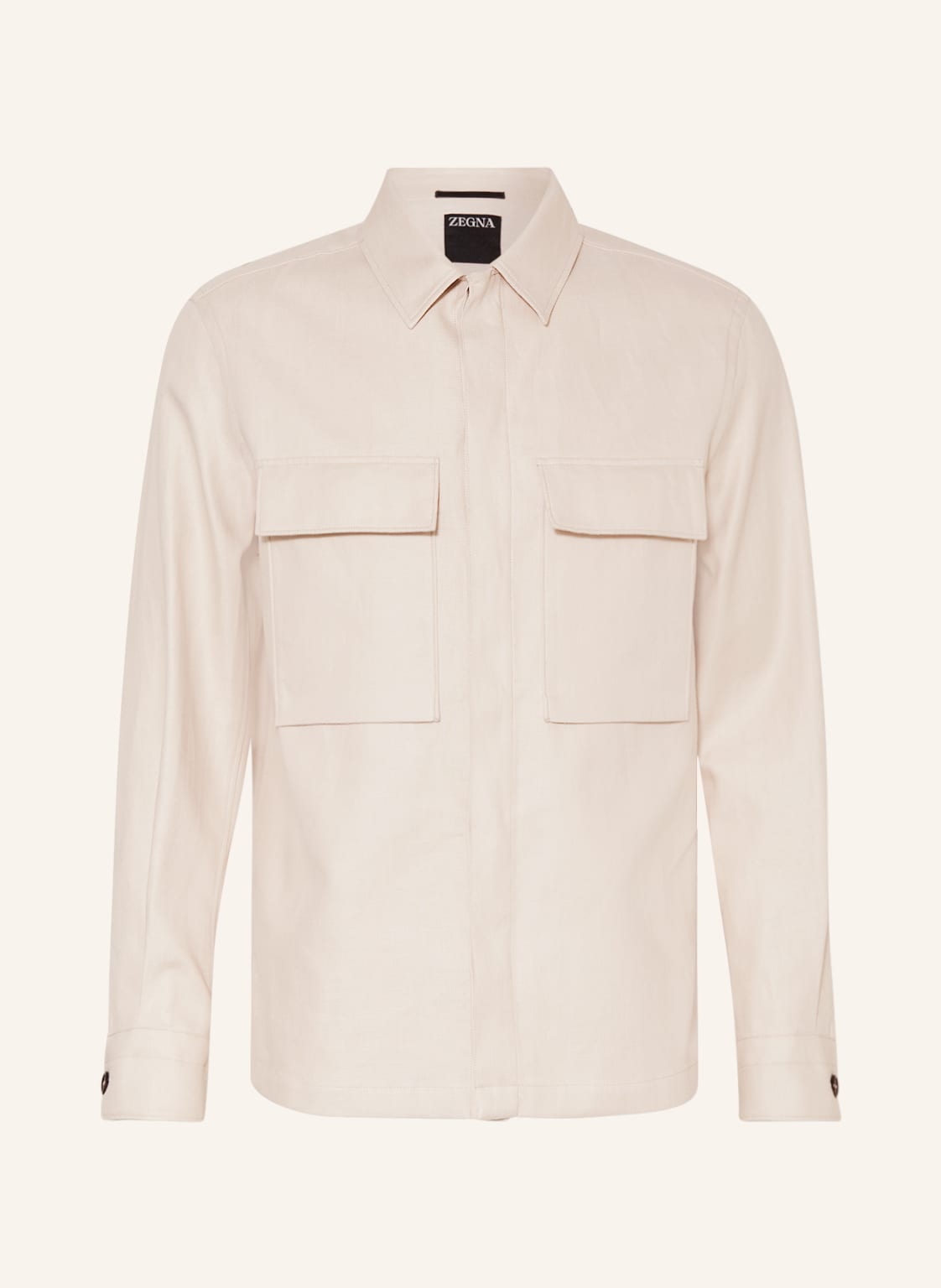 Image of Zegna Leinen-Overjacket beige