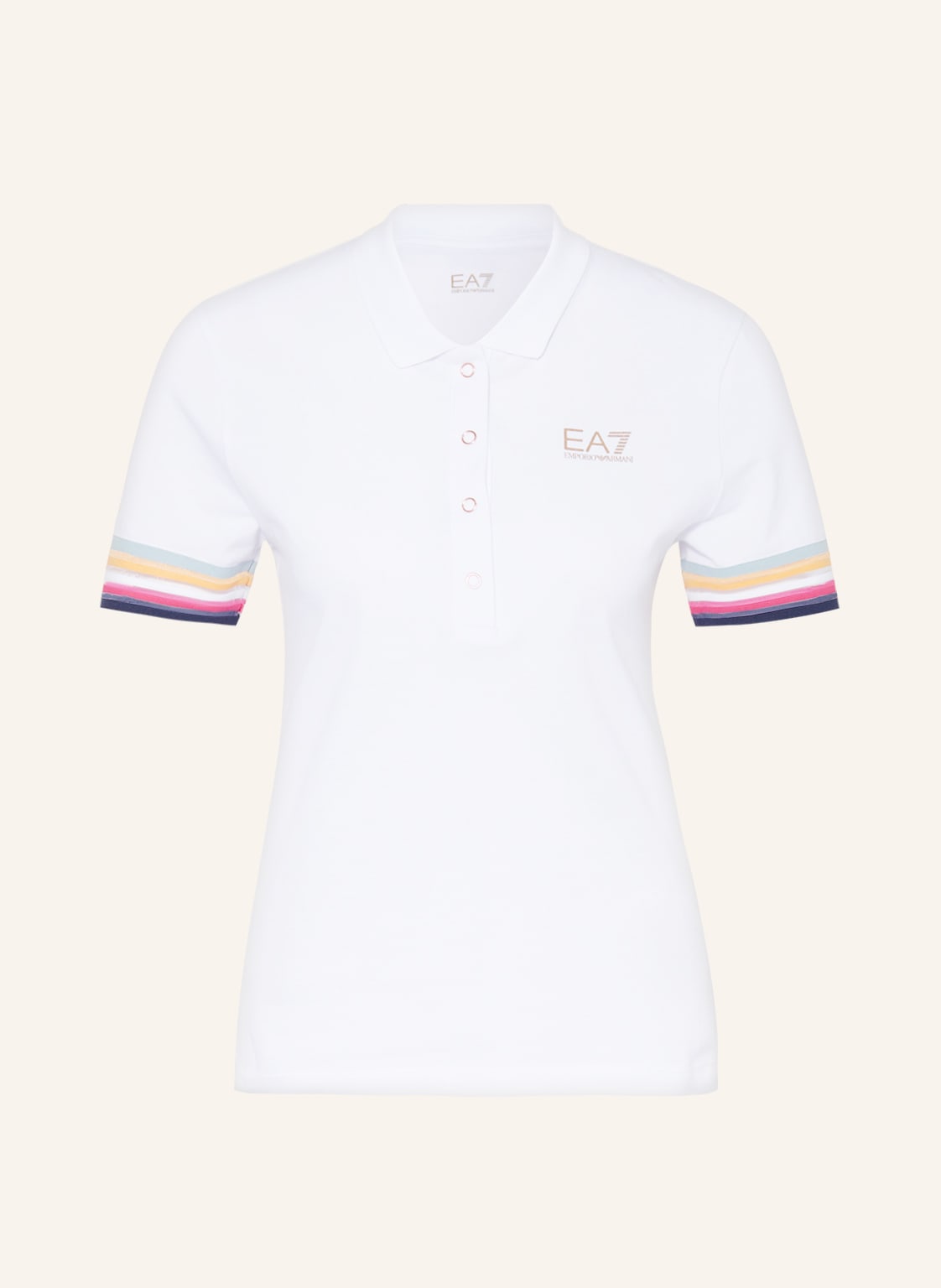 Image of ea7 Emporio Armani Funktions-Poloshirt weiss