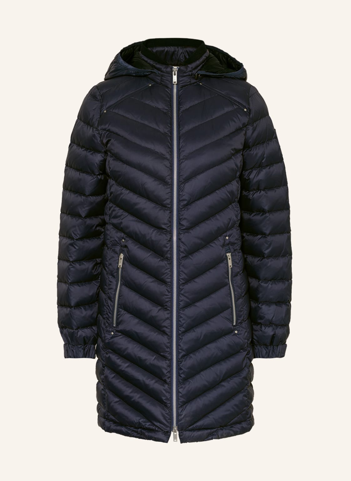 Image of Moose Knuckles Daunenmantel Air Down Mit Abnehmbarer Kapuze blau