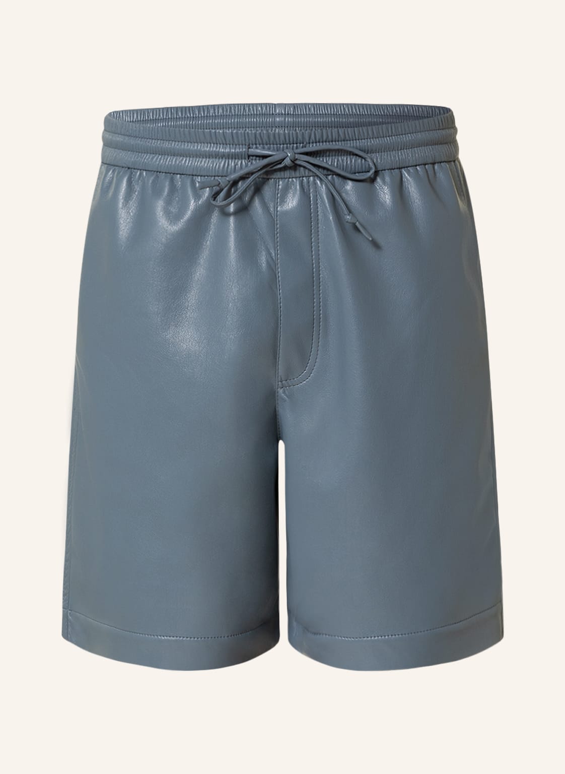 Image of Nanushka Shorts Doxxi In Lederoptik blau