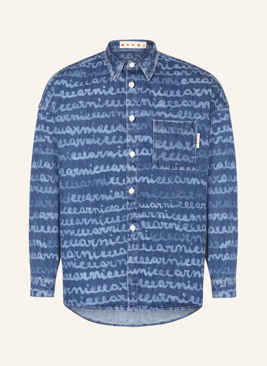 Image of Marni Jeanshemd Comfort Fit blau