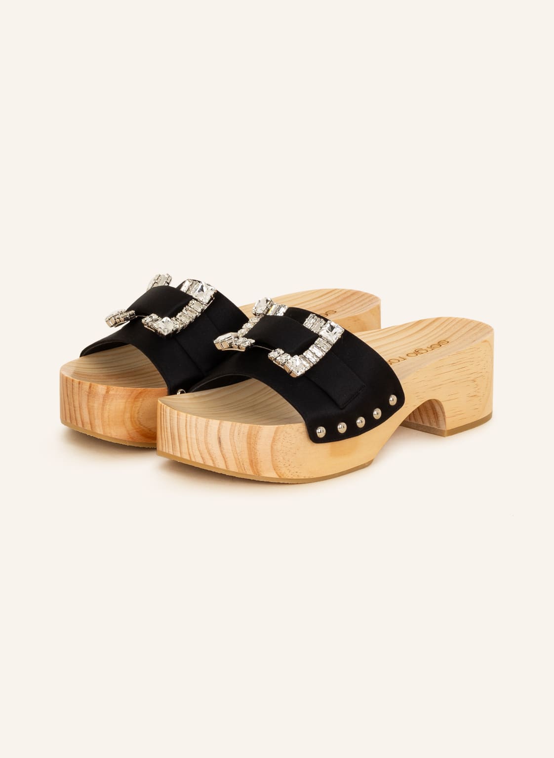 Image of Sergio Rossi Mules Mit Schmucksteinen schwarz