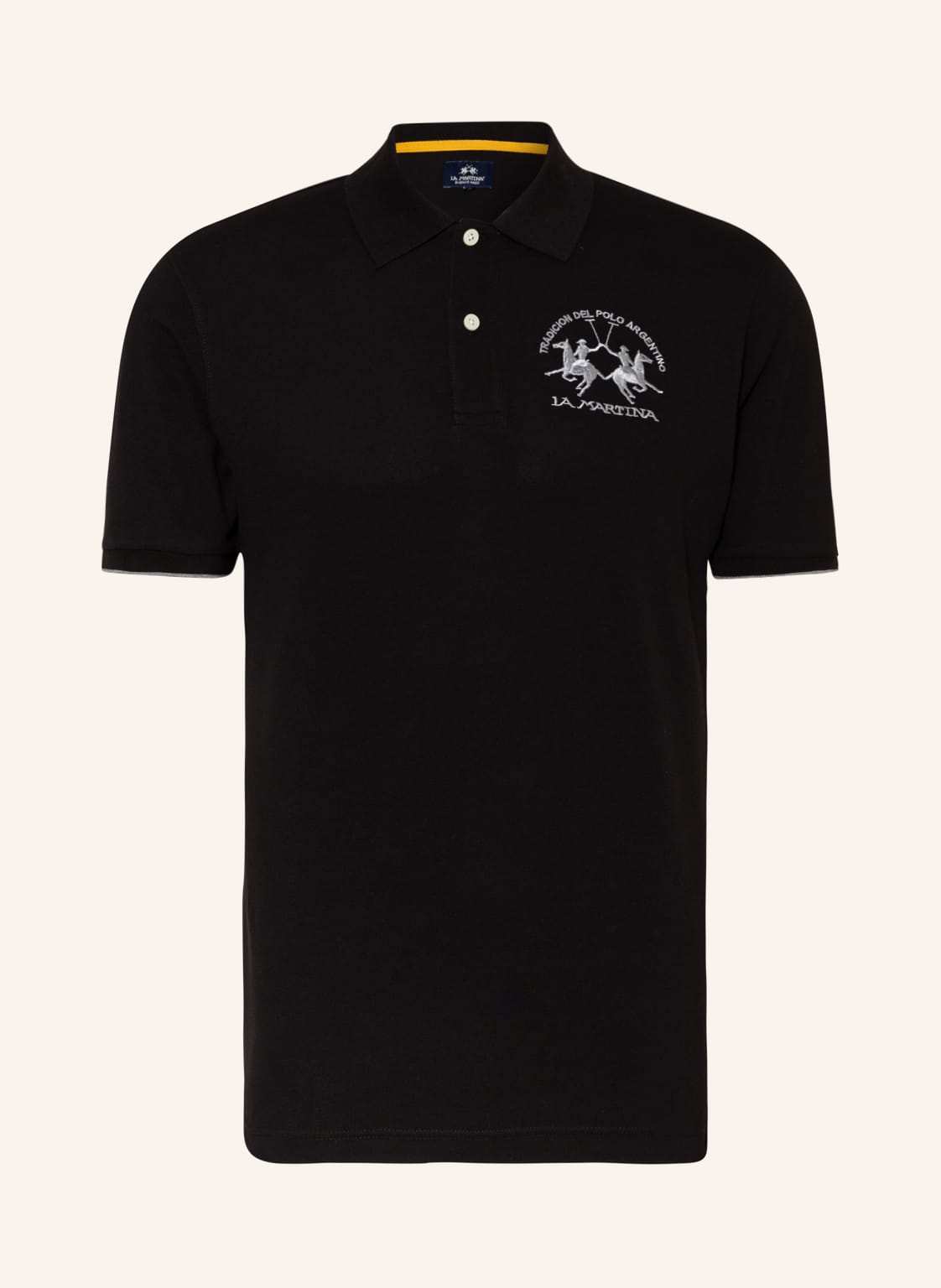 Image of La Martina Piqué-Poloshirt schwarz