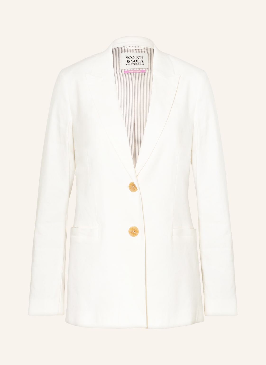 Image of Scotch & Soda Blazer Mit Leinen weiss