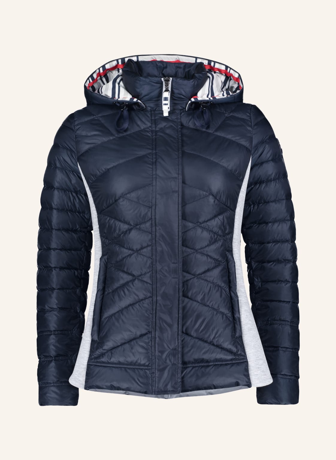 Image of Gil Bret Steppjacke Im Materialmix Mit Abnembarer Kapuze blau