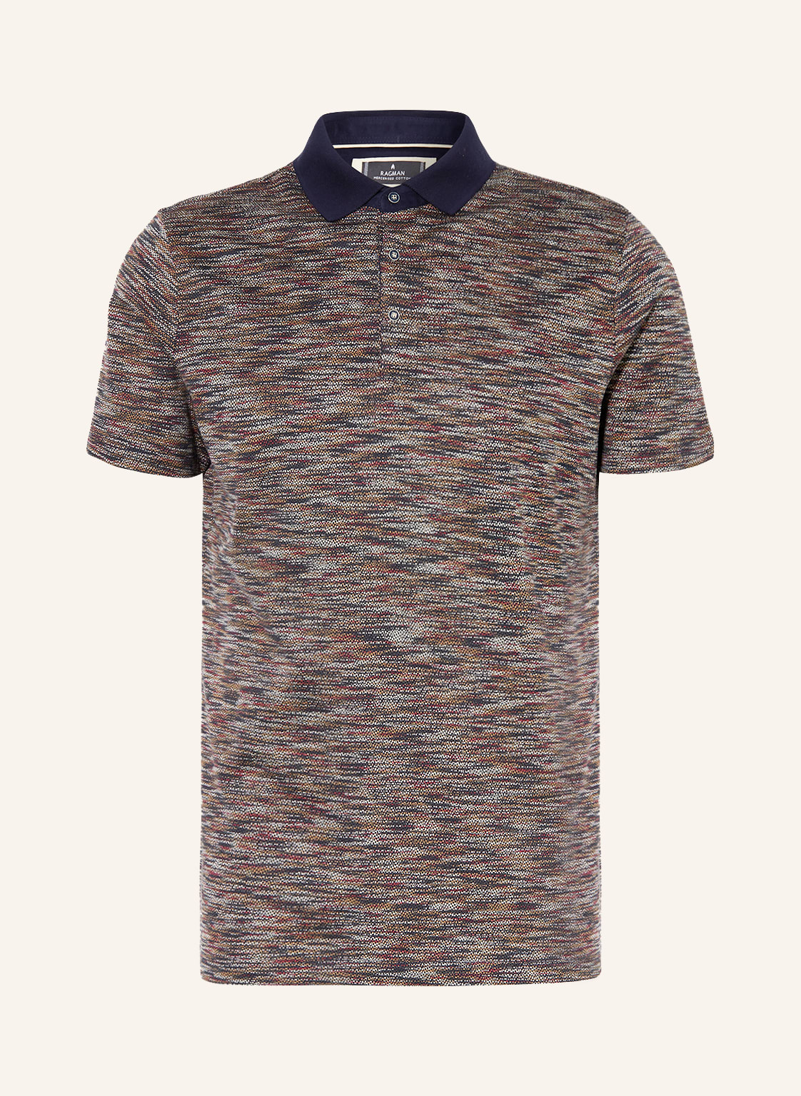 Image of Ragman Jersey-Poloshirt braun