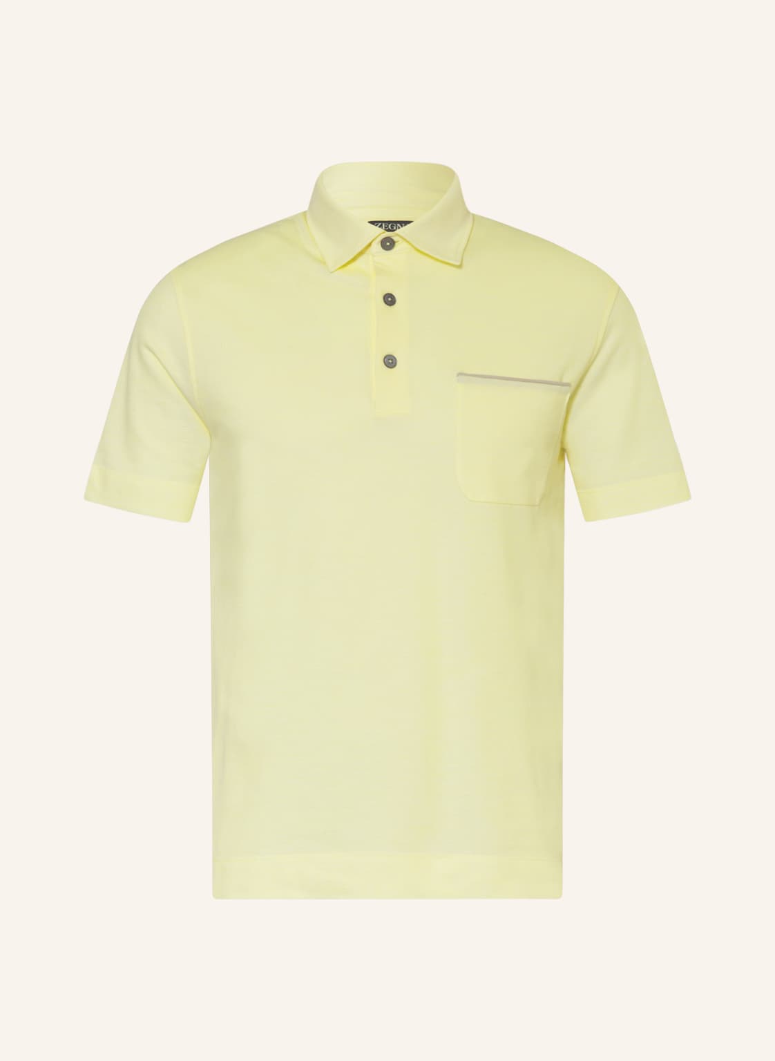 Image of Zegna Piqué-Poloshirt gelb