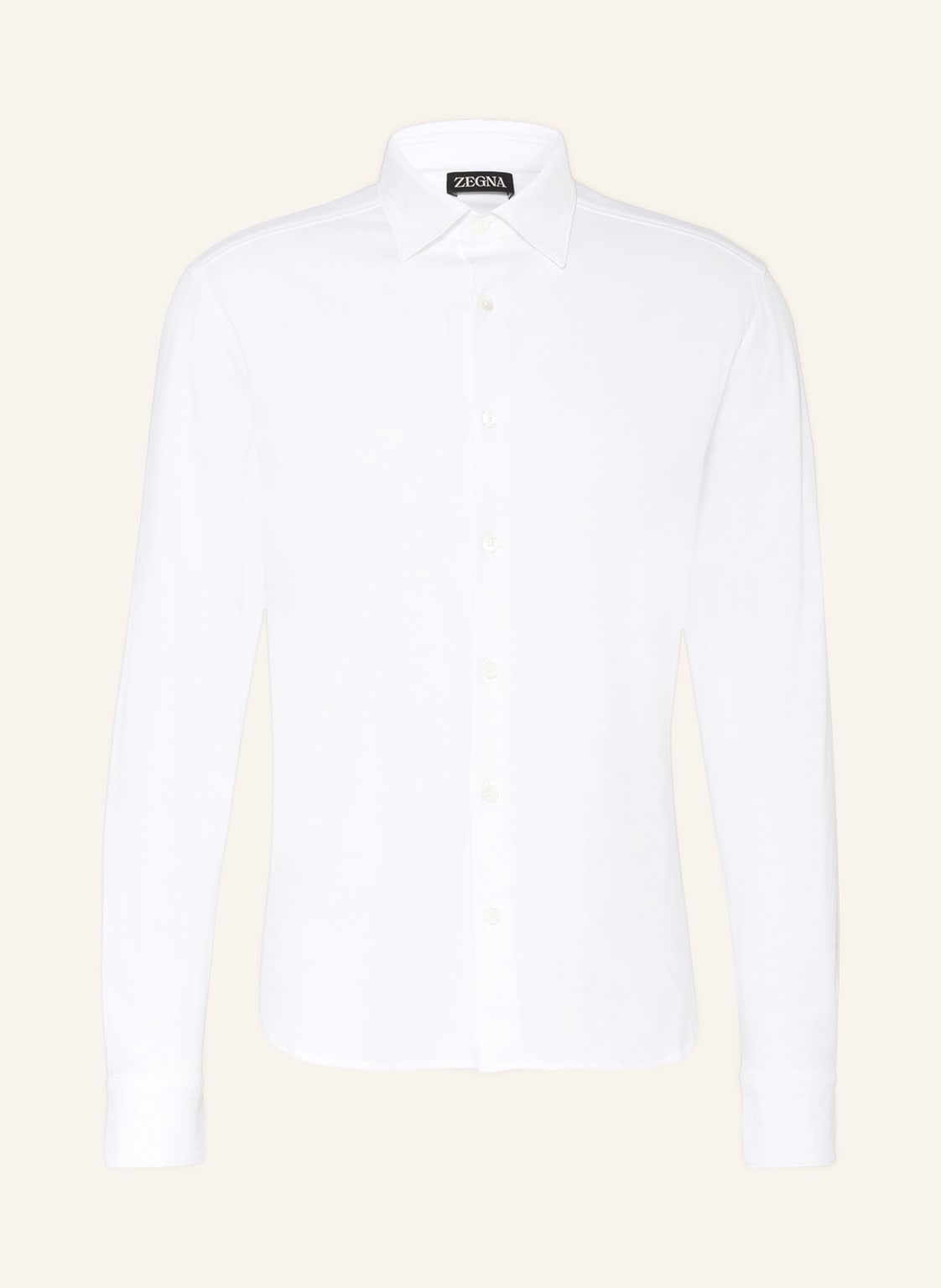 Image of Zegna Jerseyhemd Slim Fit weiss