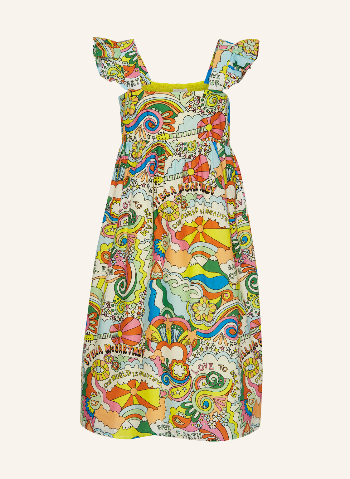 Image of Stella Mccartney Kids Kleid Mit Rüschen weiss