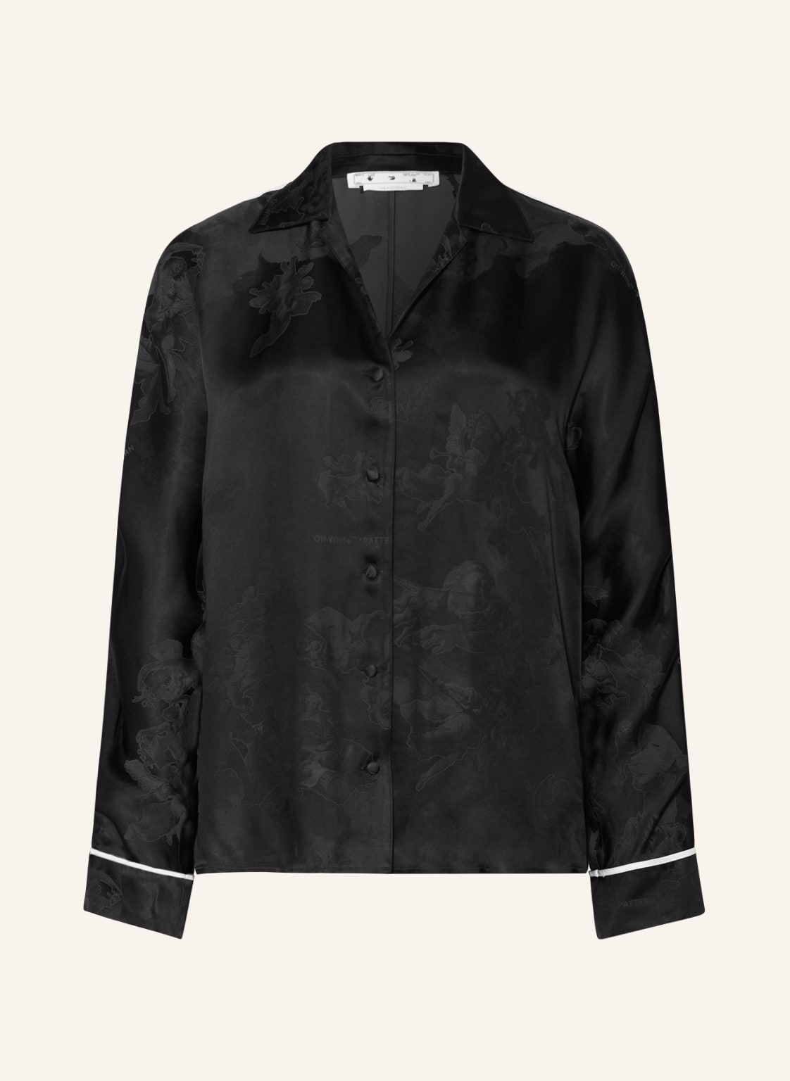 Image of Off-White Satinbluse schwarz