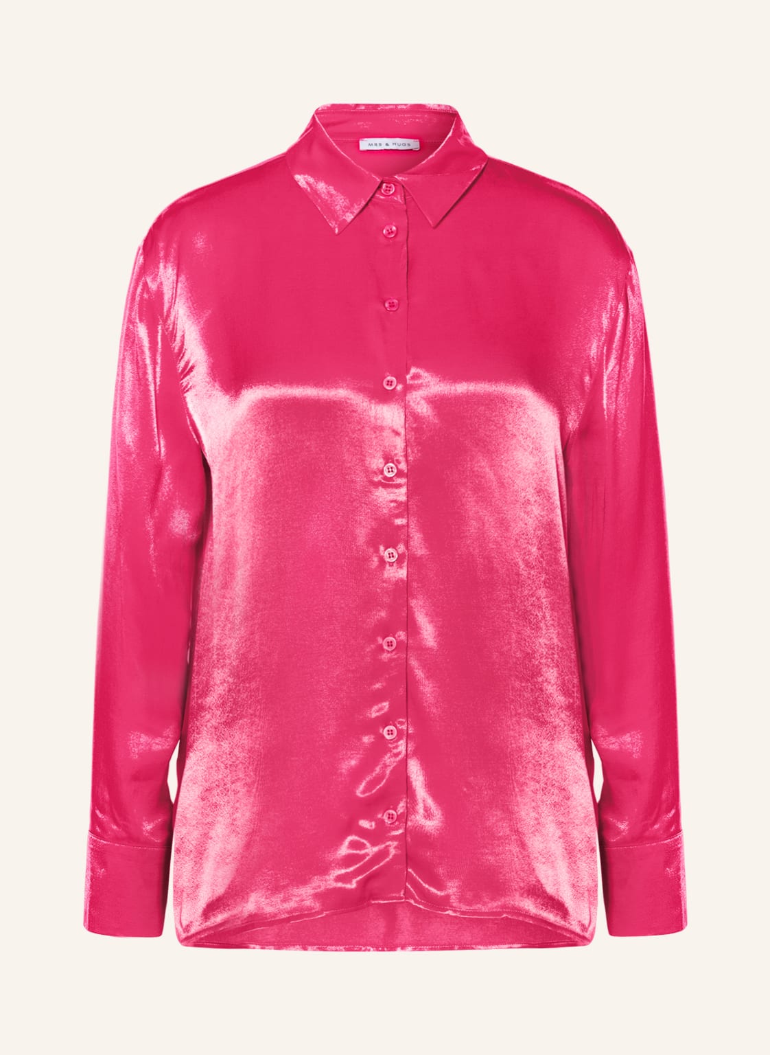 Image of Mrs & Hugs Hemdbluse Aus Satin pink