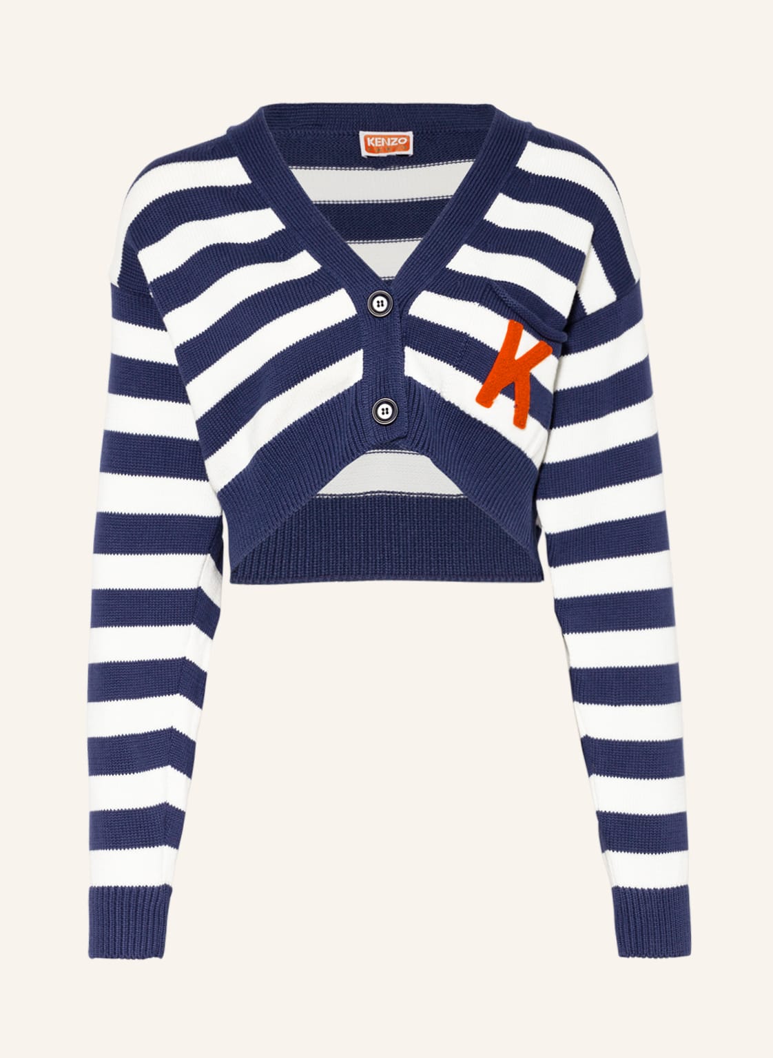 Image of Kenzo Cropped-Strickjacke blau