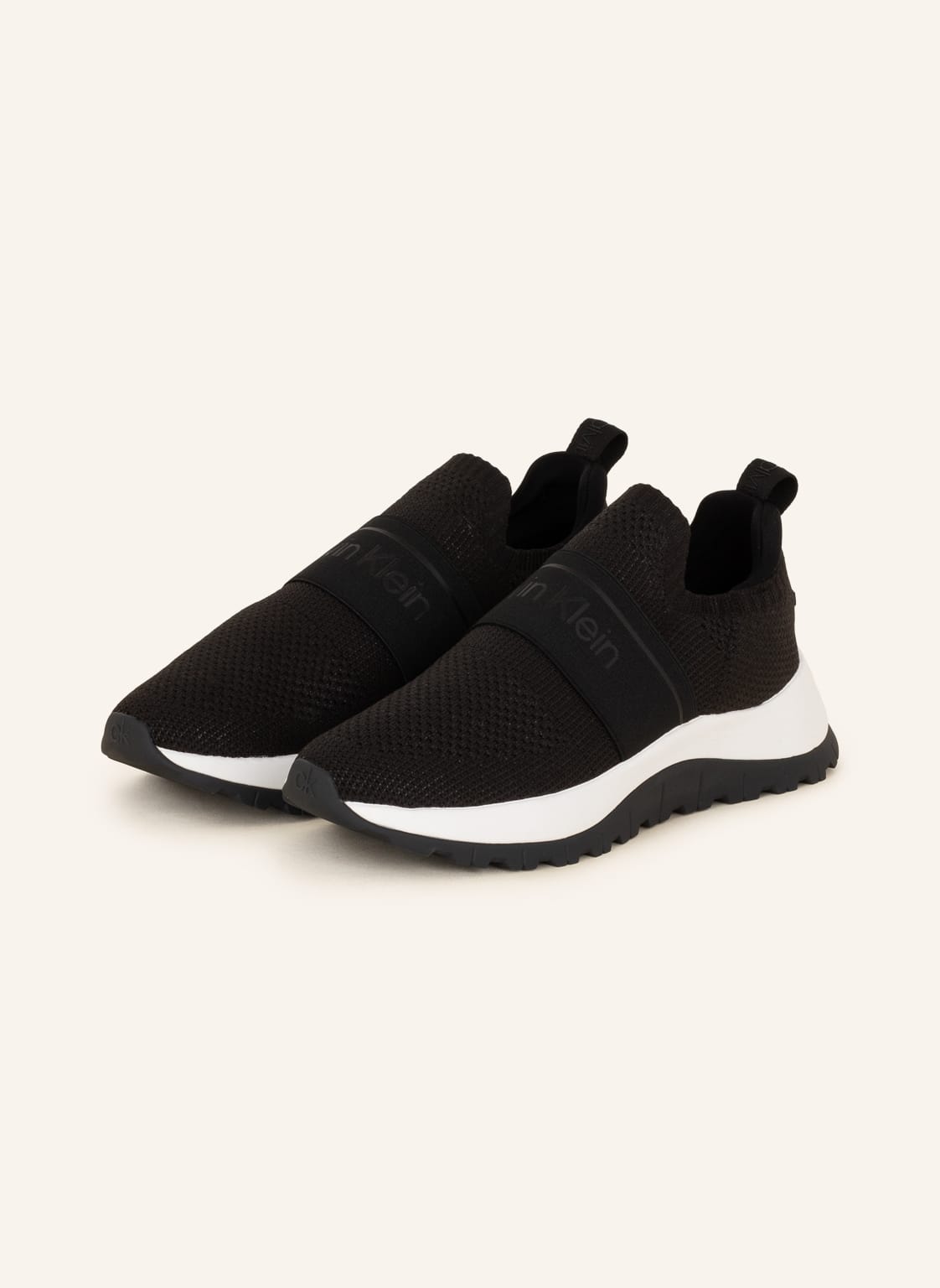 Image of Calvin Klein Slip-On-Sneaker Knit Runner schwarz