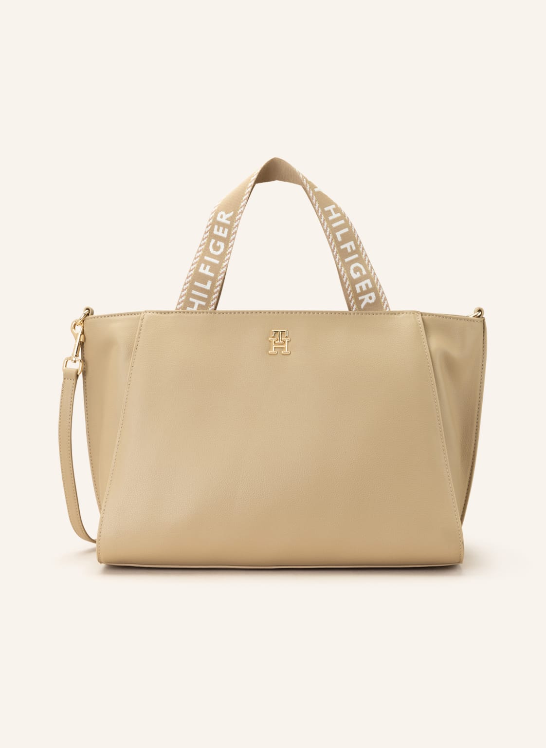 Image of Tommy Hilfiger Handtasche In Lederoptik beige