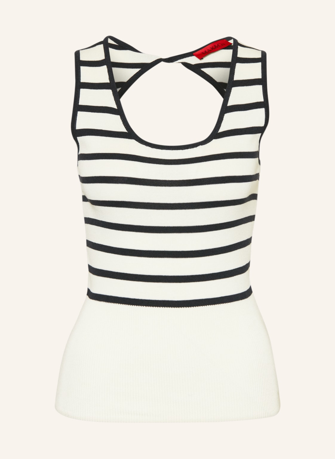 Image of Max & Co. Stricktop Odette Mit Cut-Out weiss