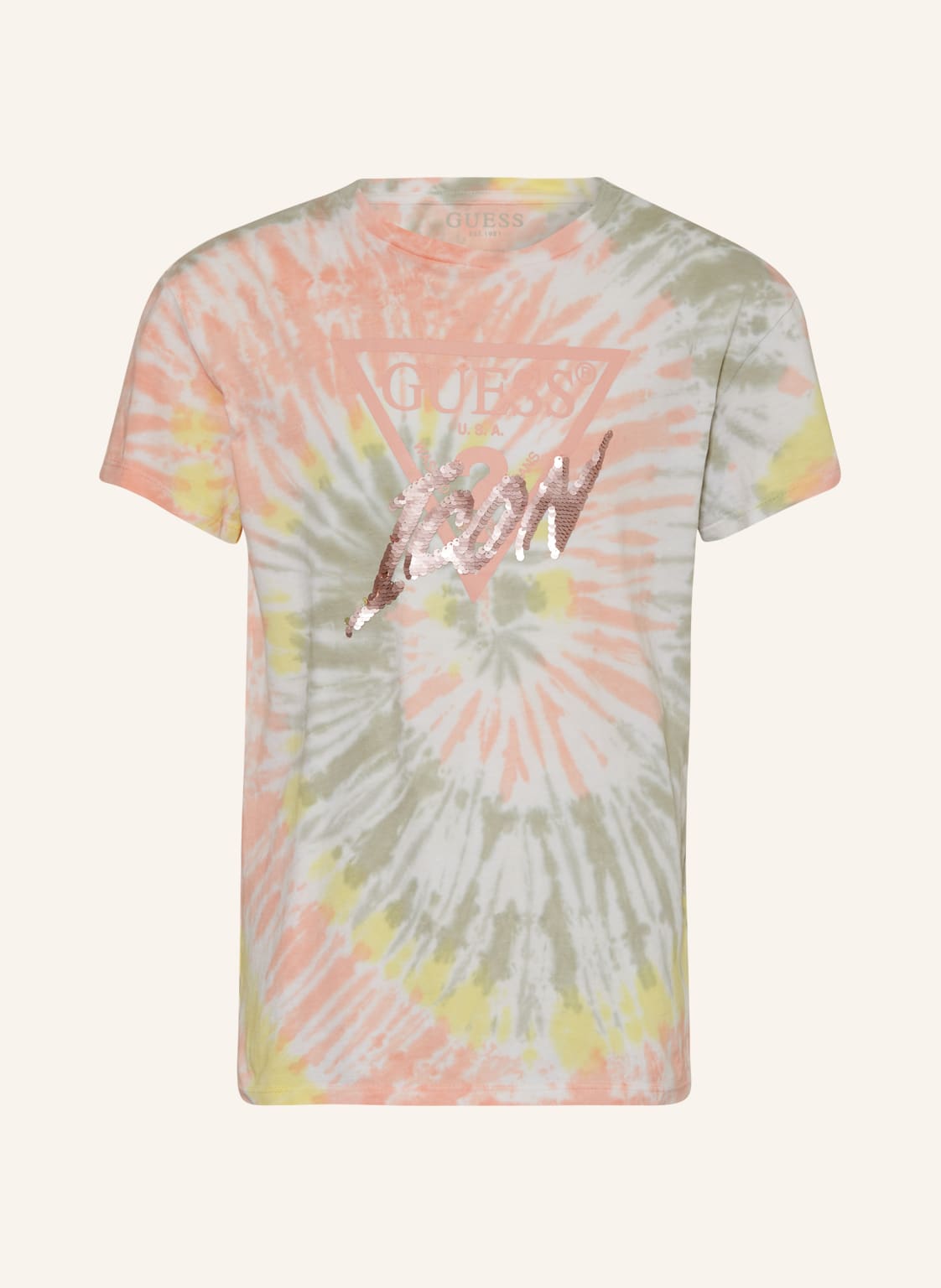 Image of Guess T-Shirt Mit Pailletten weiss