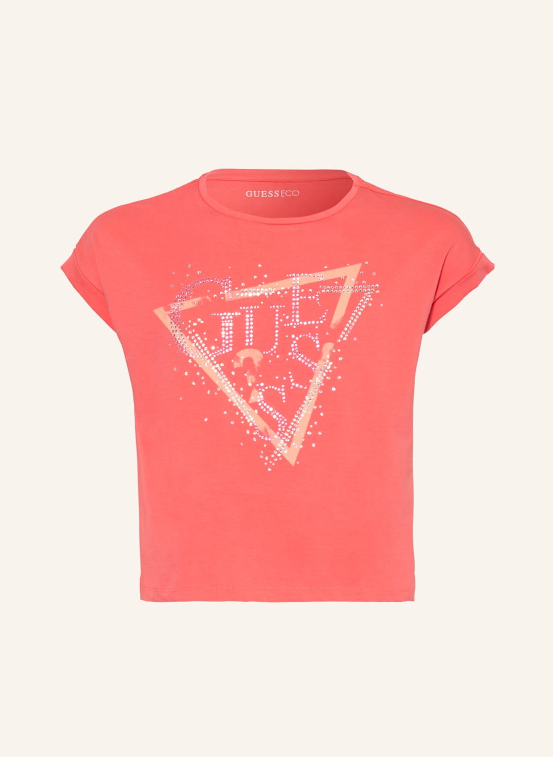 Image of Guess T-Shirt Mit Schmucksteinen pink