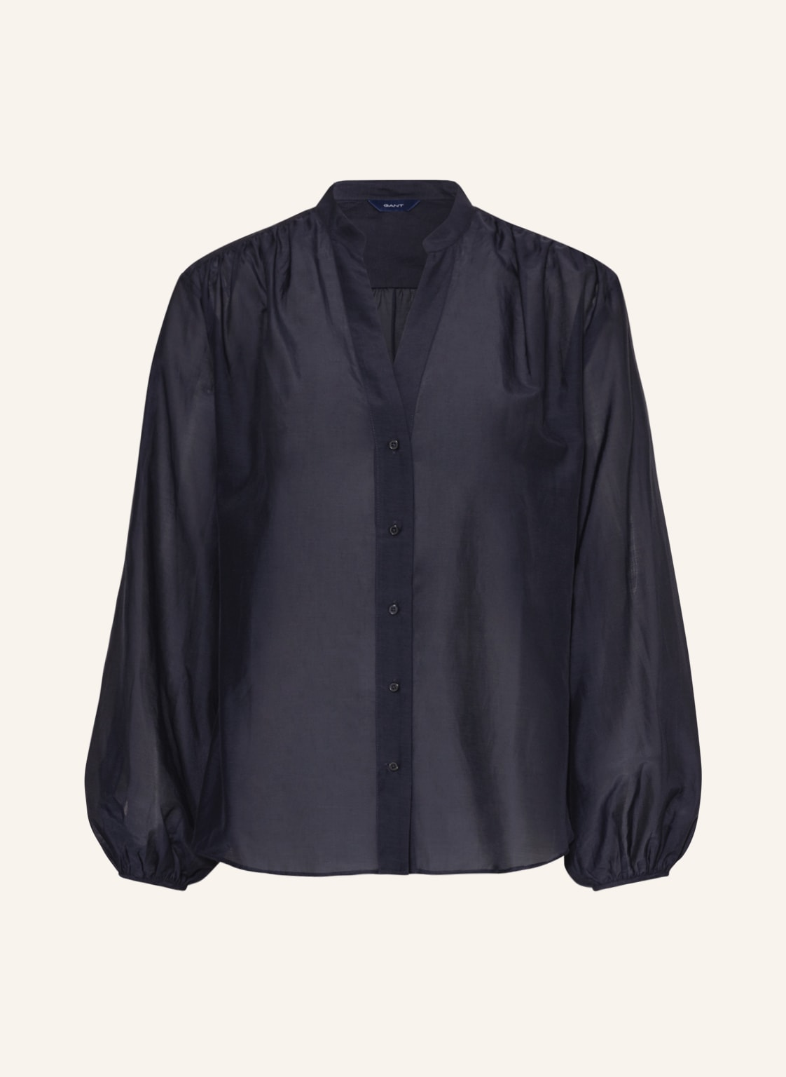 Image of Gant Bluse Mit Seide blau