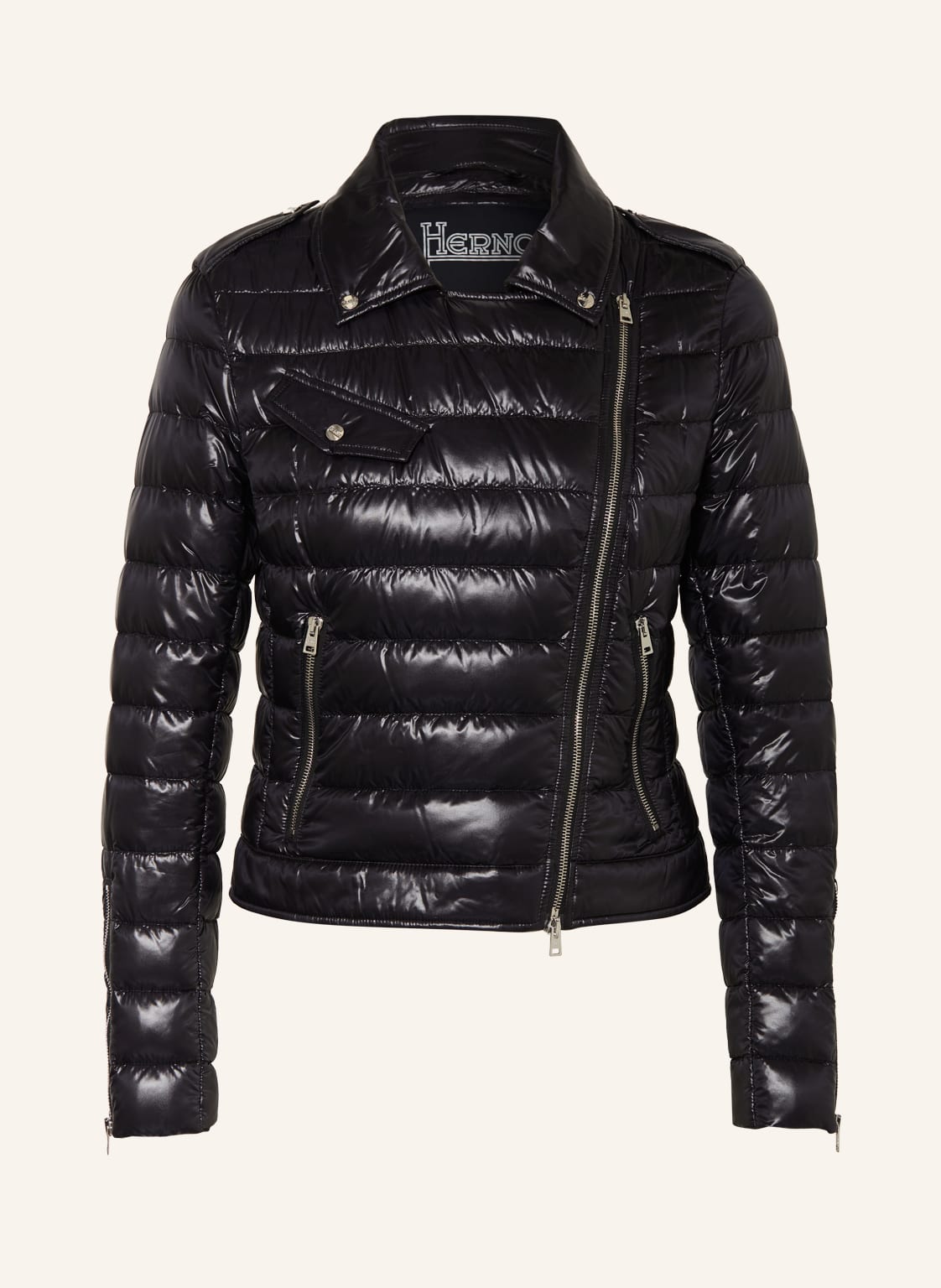 Image of Herno Daunenjacke Biker schwarz
