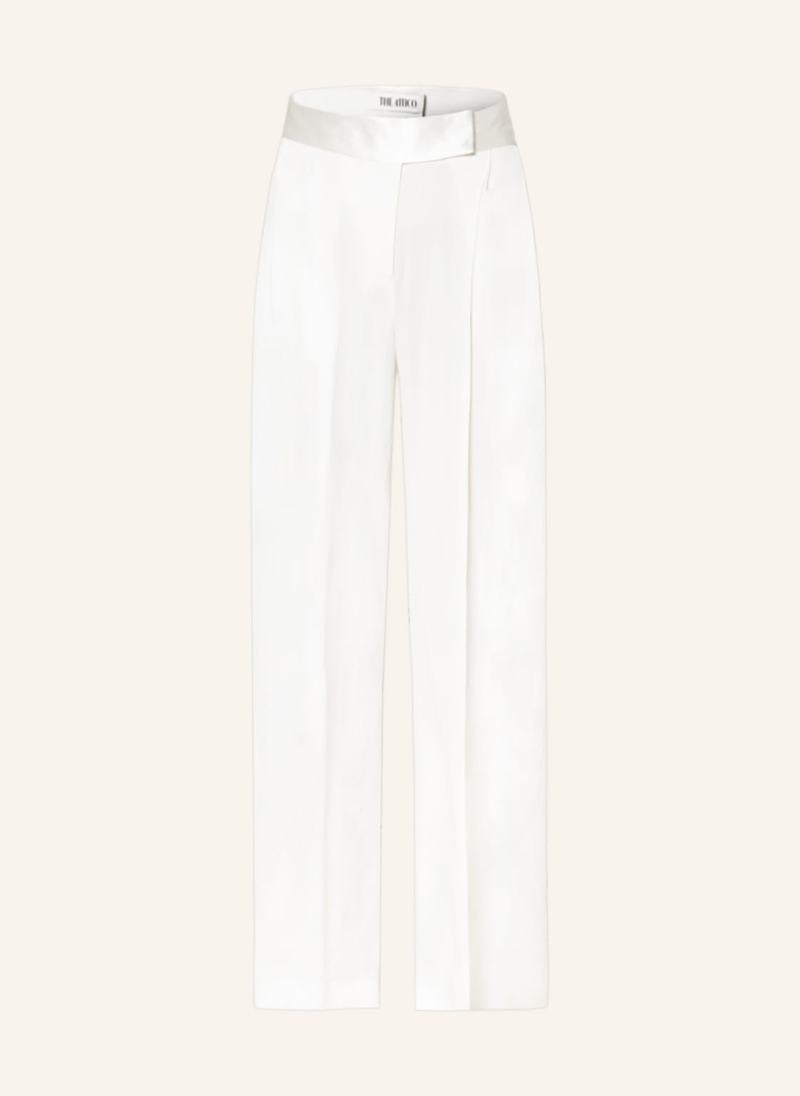 Image of The Attico Marlenehose Gary Im Materialmix weiss