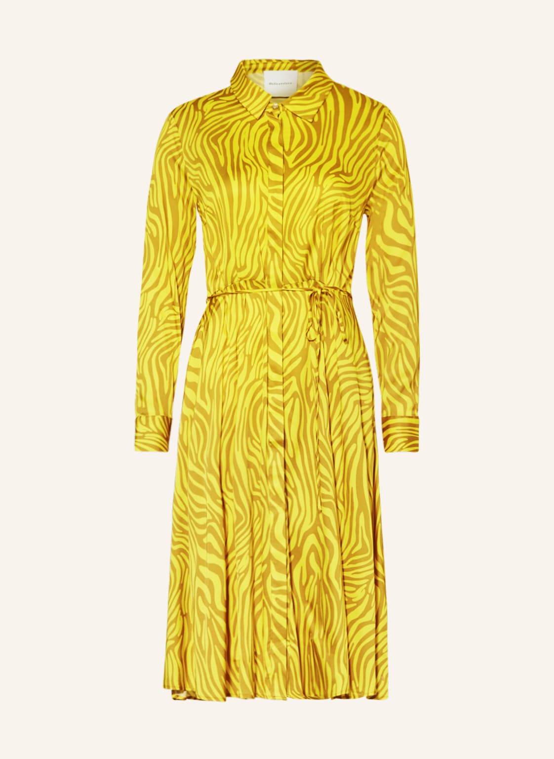 Image of Delicatelove Hemdblusenkleid Amira Aus Satin gelb