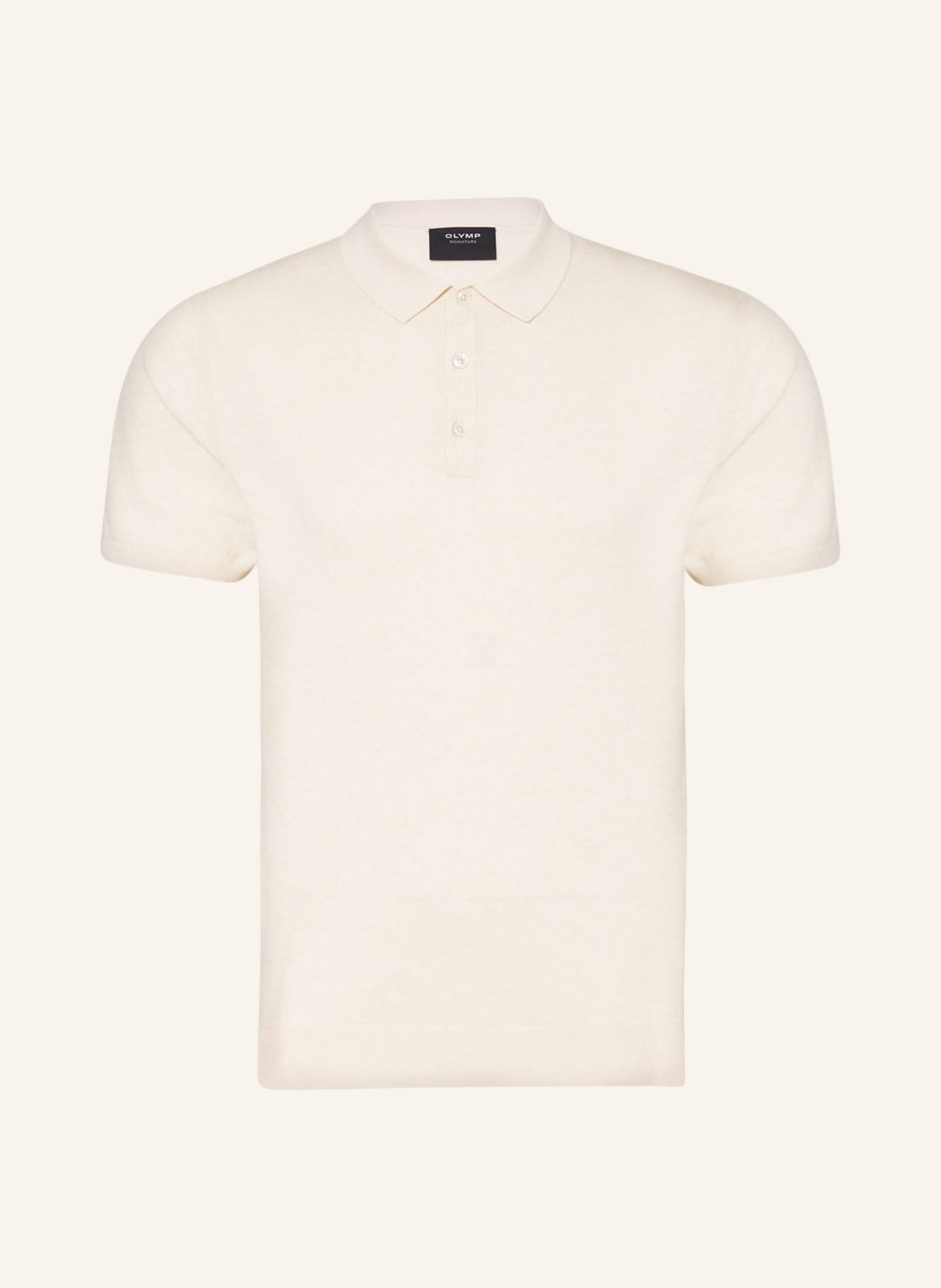 Image of Olymp Signature Strick-Poloshirt weiss