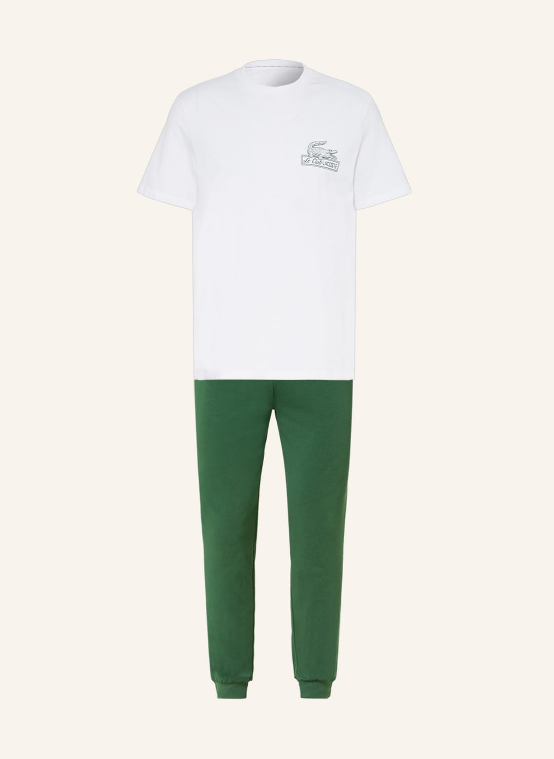 Image of Lacoste Schlafanzug weiss