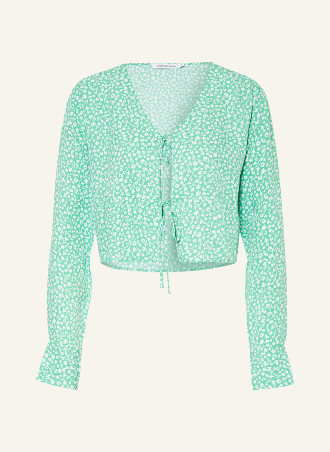 Image of Calvin Klein Jeans Cropped-Bluse gruen