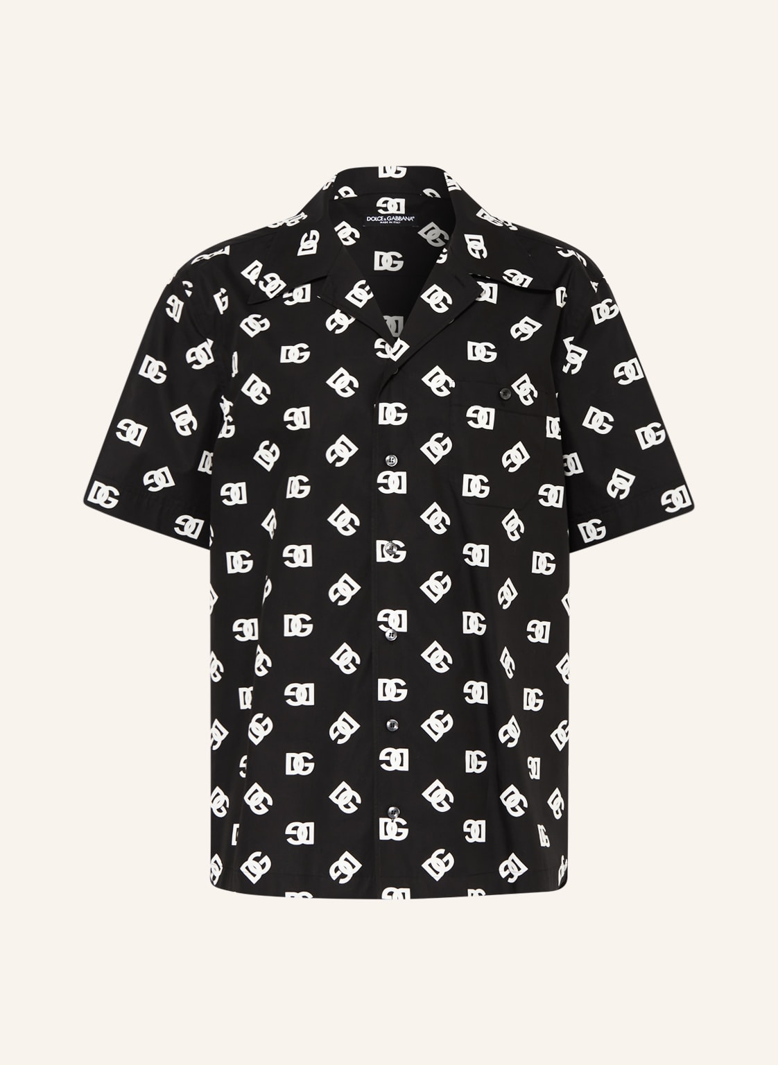 Image of Dolce & Gabbana Resorthemd Comfort Fit schwarz