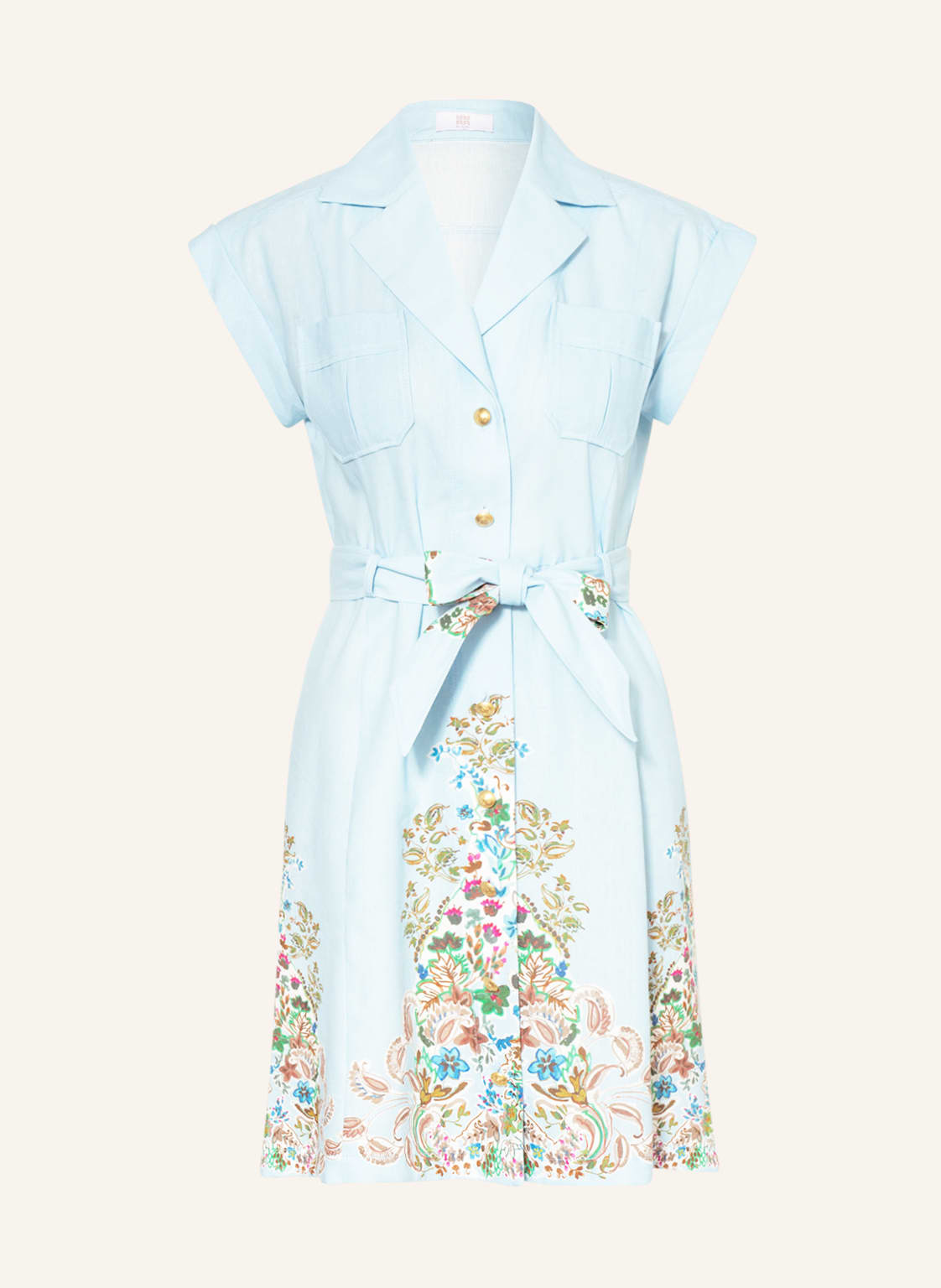 Image of Riani Hemdblusenkleid Mit Leinen blau