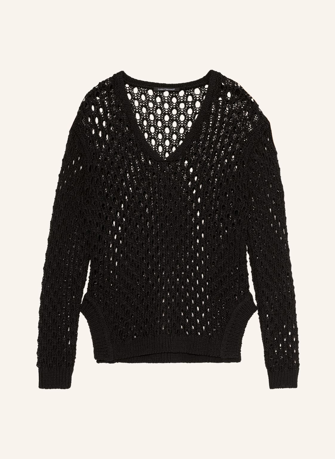 Image of Luisa Cerano Pullover Mit Leinen schwarz