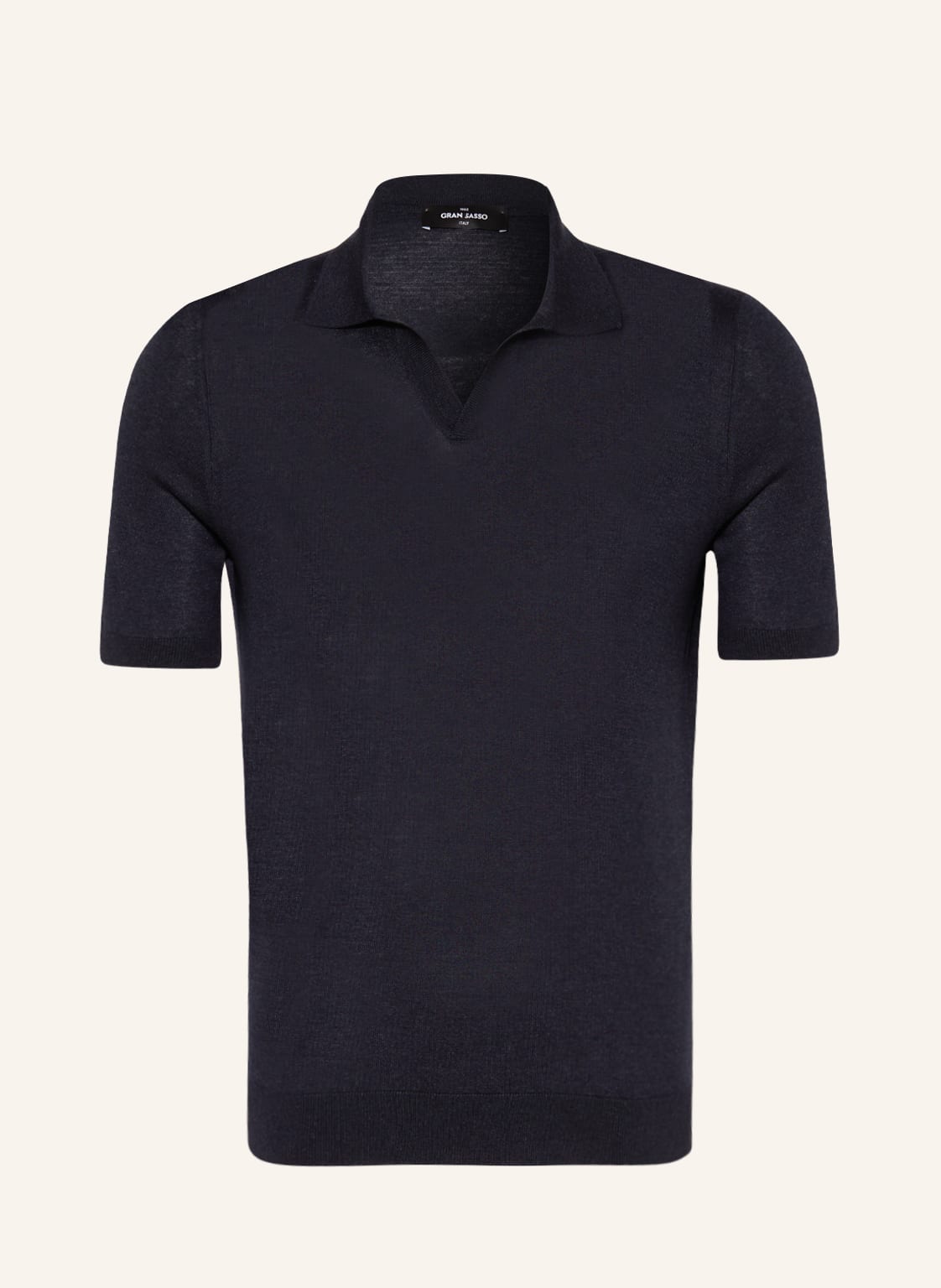 Image of Gran Sasso Strick-Poloshirt Aus Seide blau