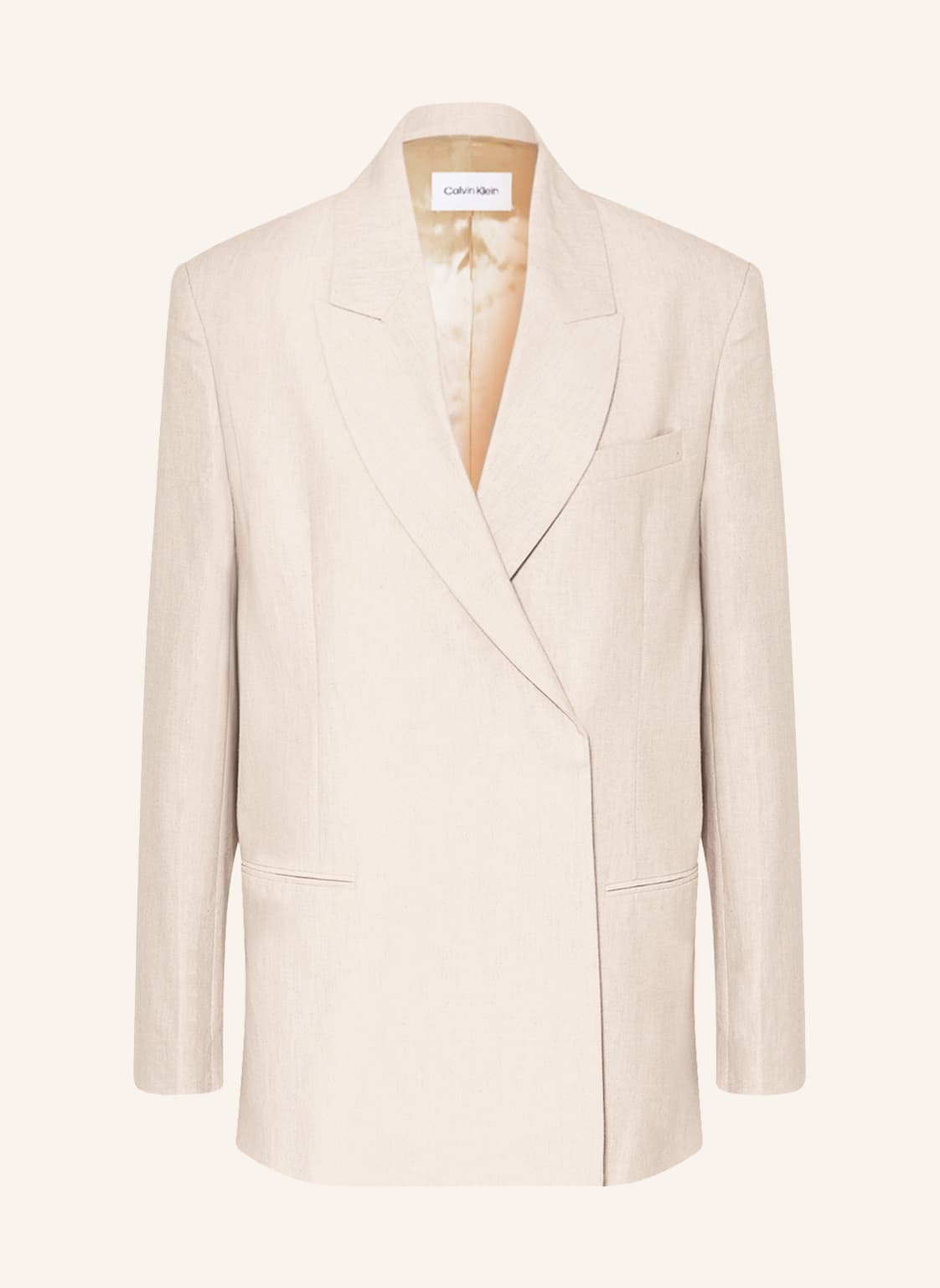 Image of Calvin Klein Blazer Mit Leinen beige