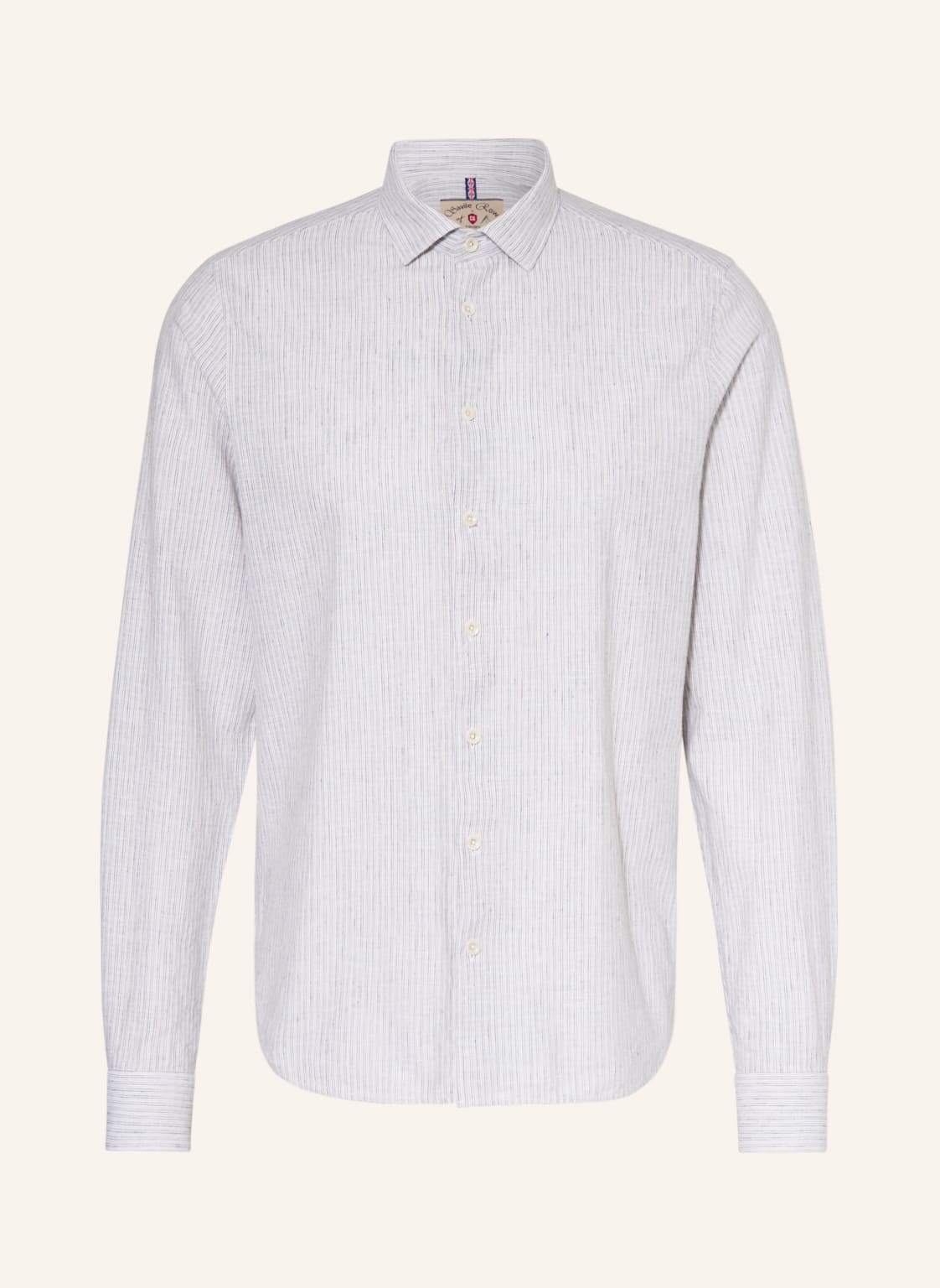 Image of Cg - Club Of Gents Hemd Harmon Slim Fit Mit Leinen gruen