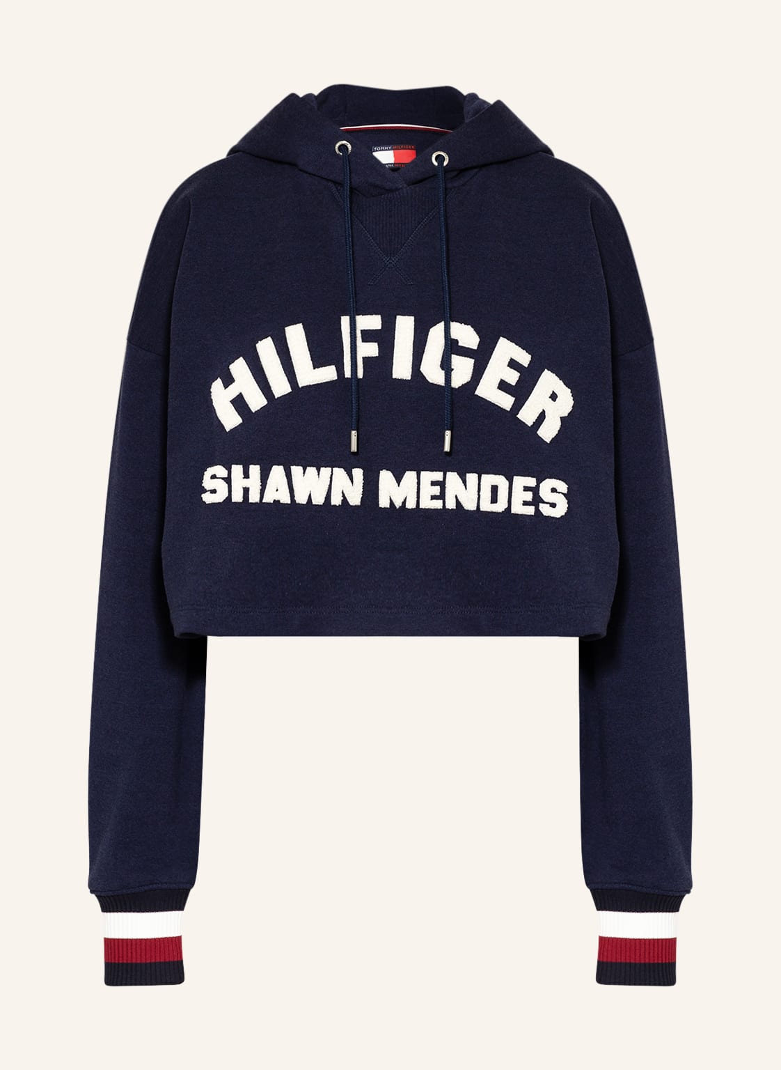Image of Tommy Hilfiger Cropped-Hoodie blau