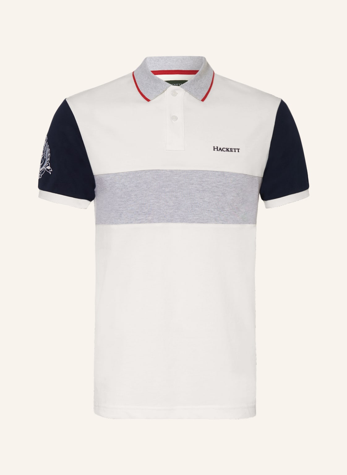 Image of Hackett London Piqué-Poloshirt weiss