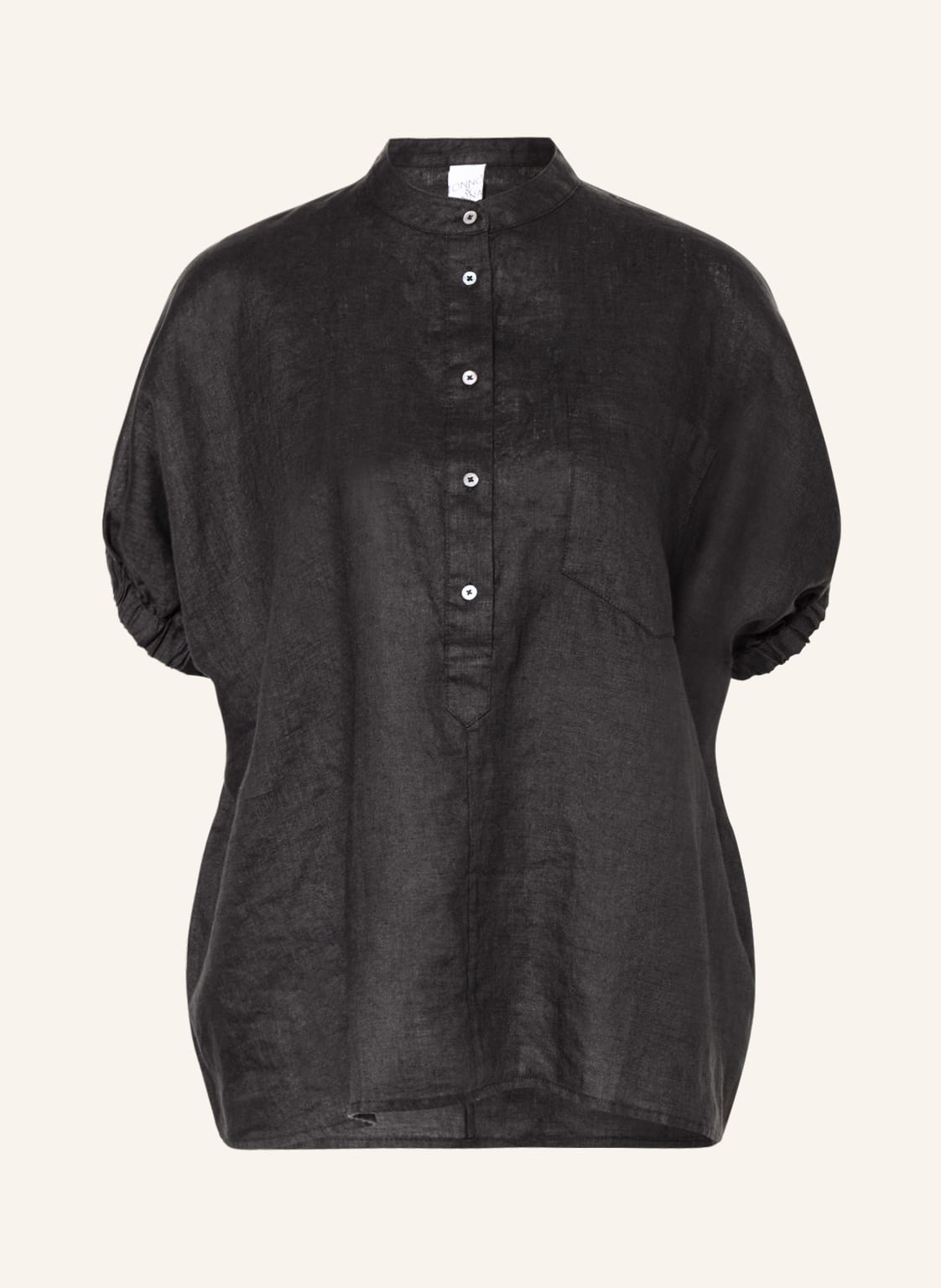 Image of Tonno & Panna Blusenshirt Tabitha Aus Leinen schwarz