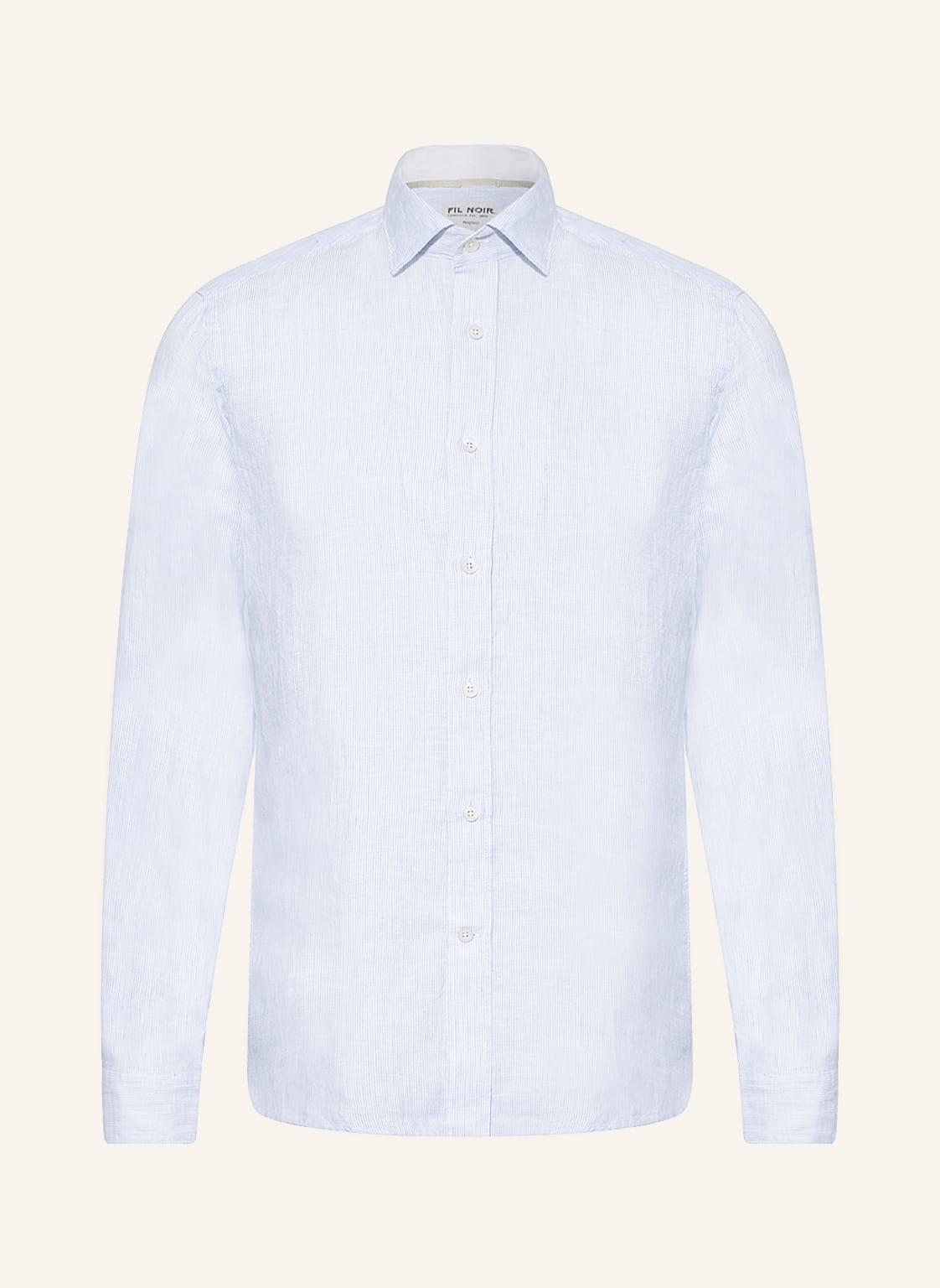 Image of Fil Noir Leinenhemd Roma Slim Fit blau