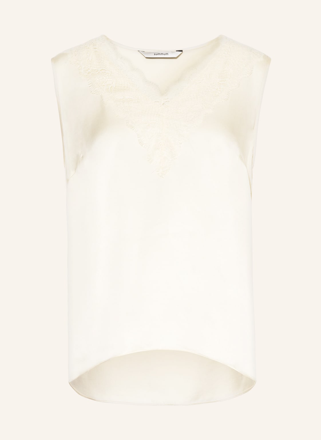 Image of Summum Woman Satintop Mit Spitze weiss